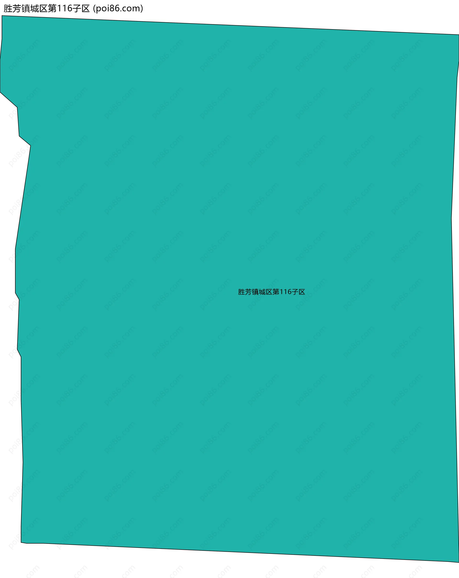 胜芳镇城区第116子区边界地图