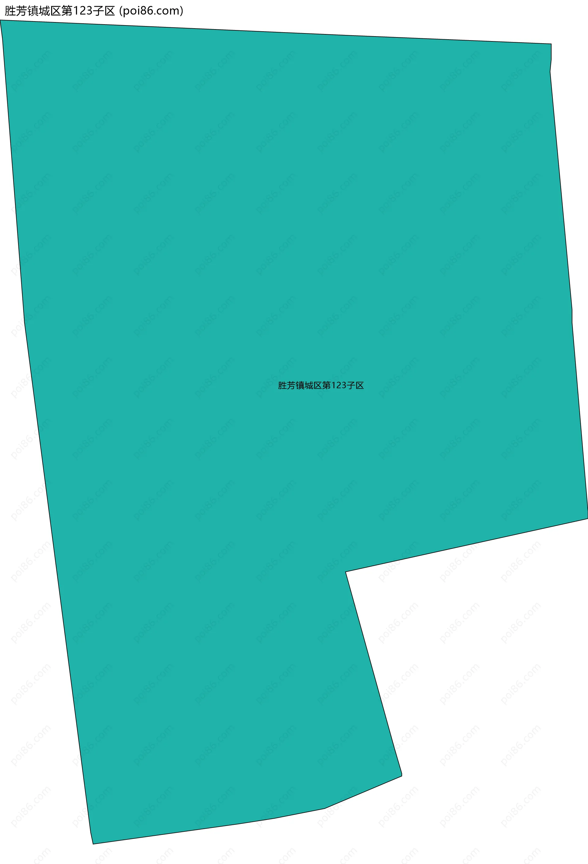 胜芳镇城区第123子区边界地图
