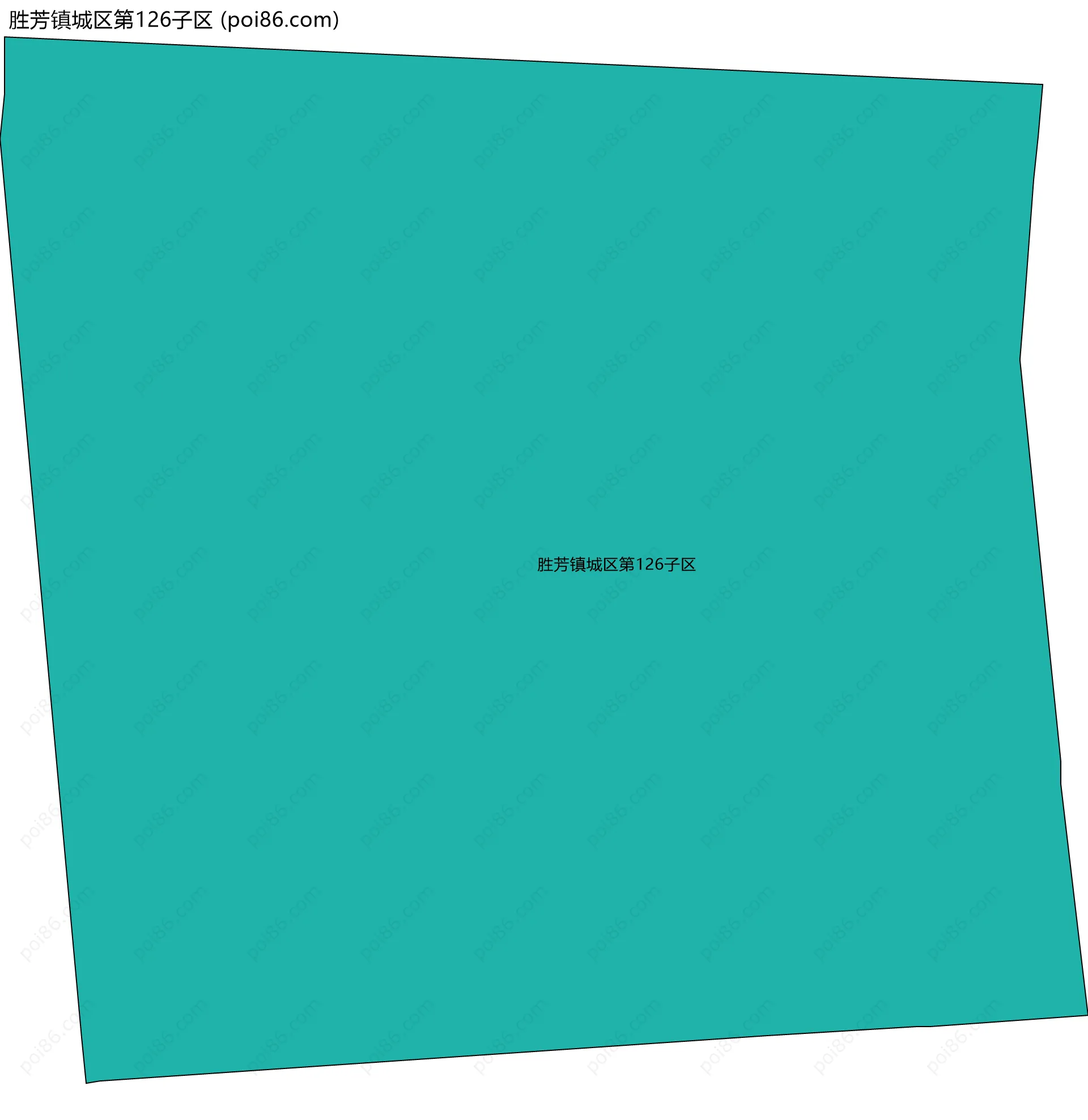 胜芳镇城区第126子区边界地图