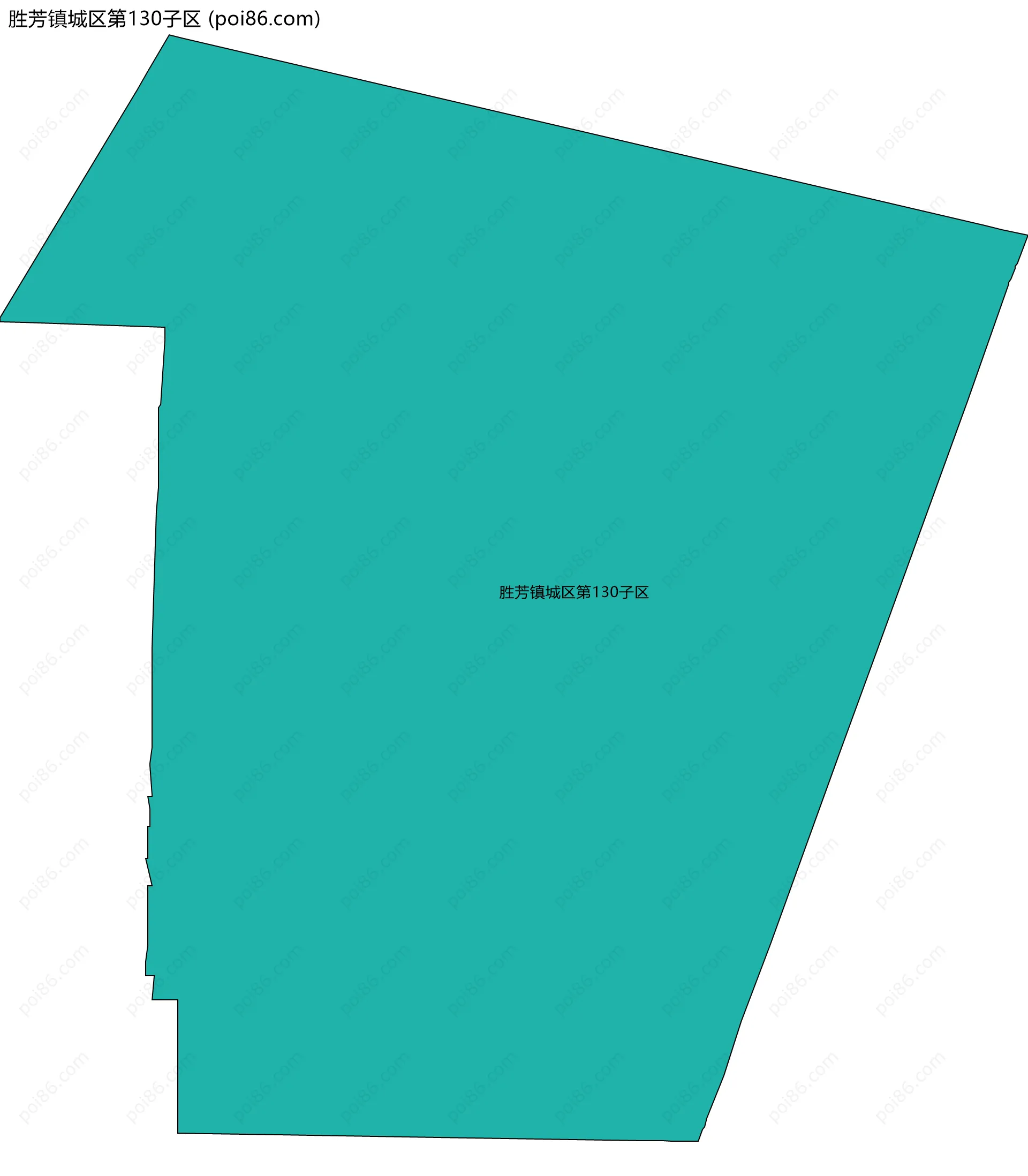 胜芳镇城区第130子区边界地图