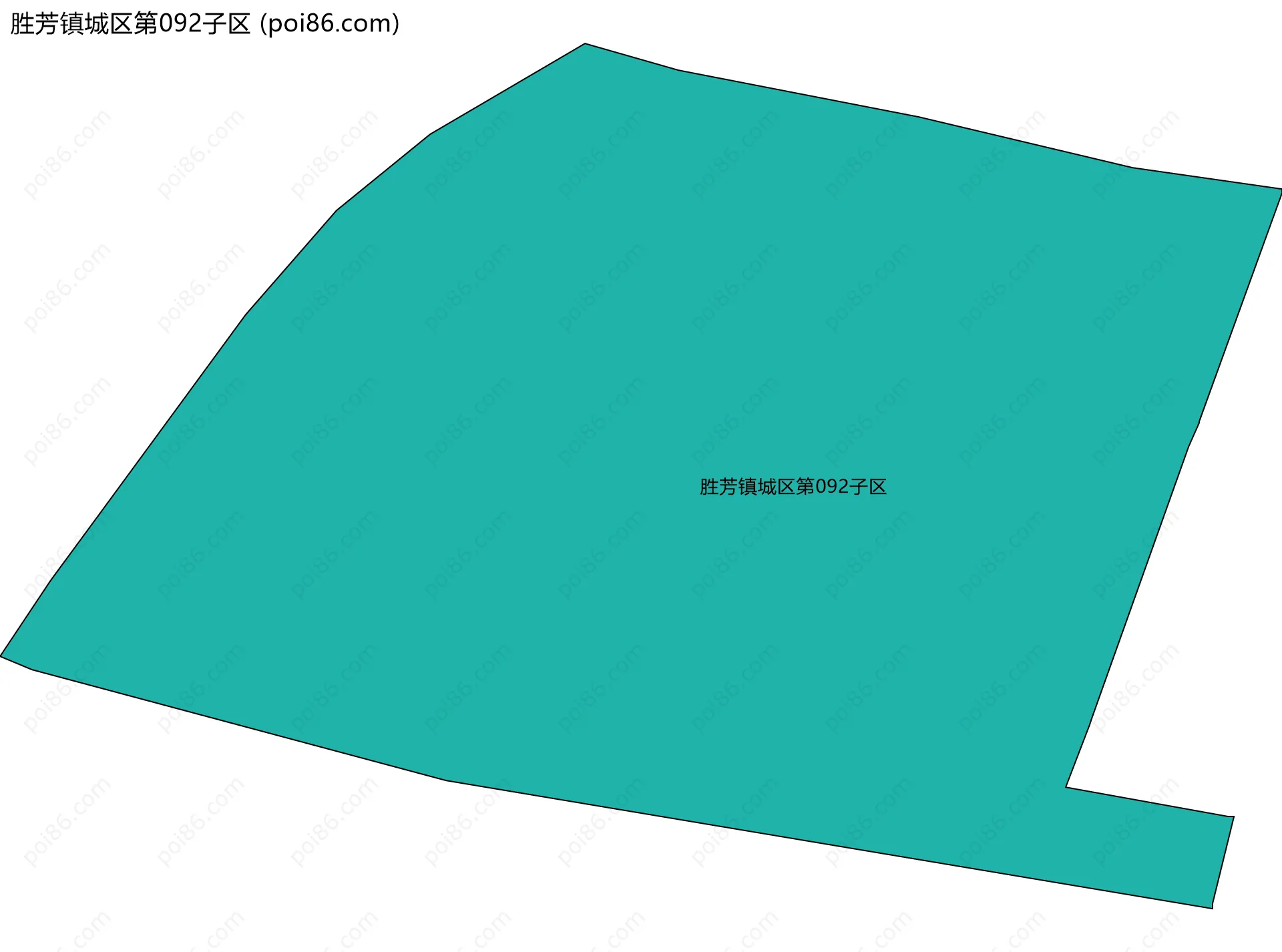 胜芳镇城区第092子区边界地图