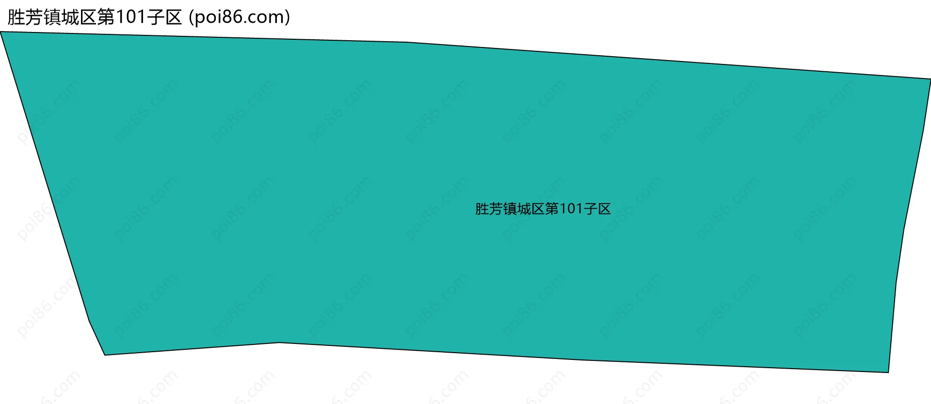 胜芳镇城区第101子区边界地图