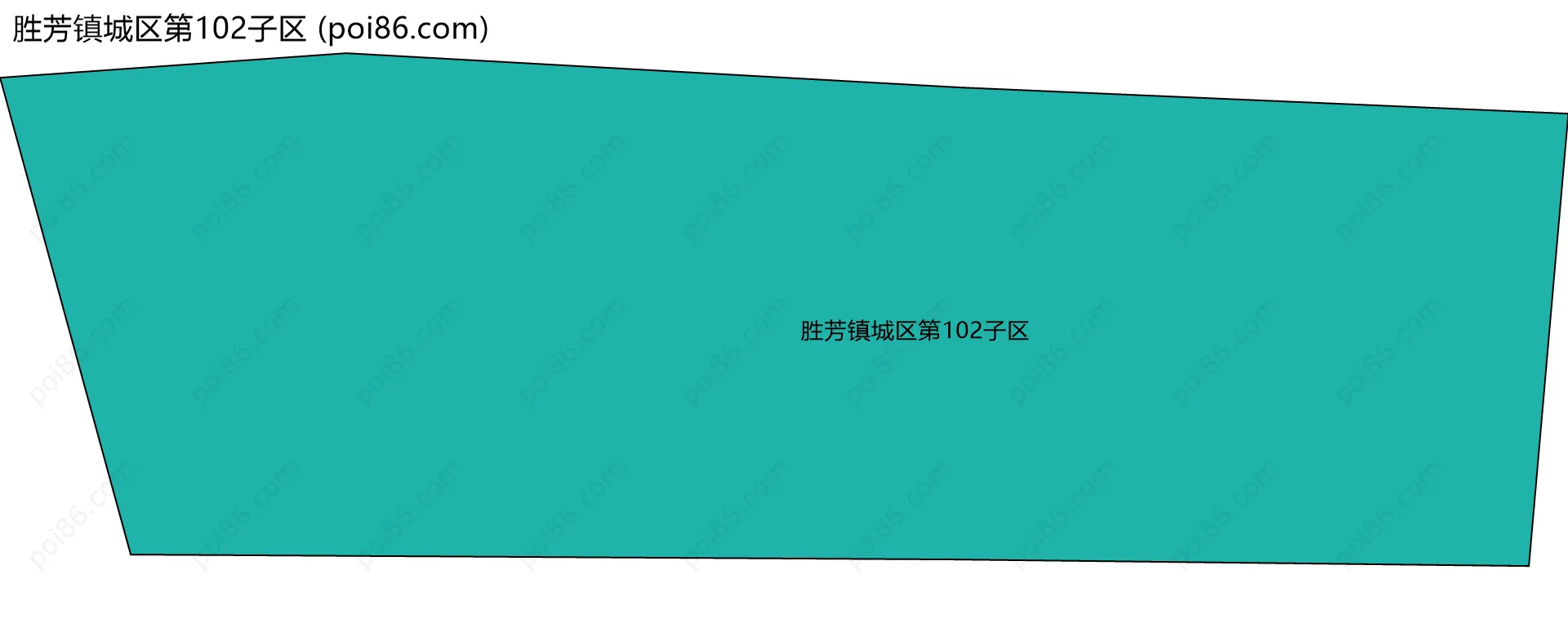 胜芳镇城区第102子区边界地图