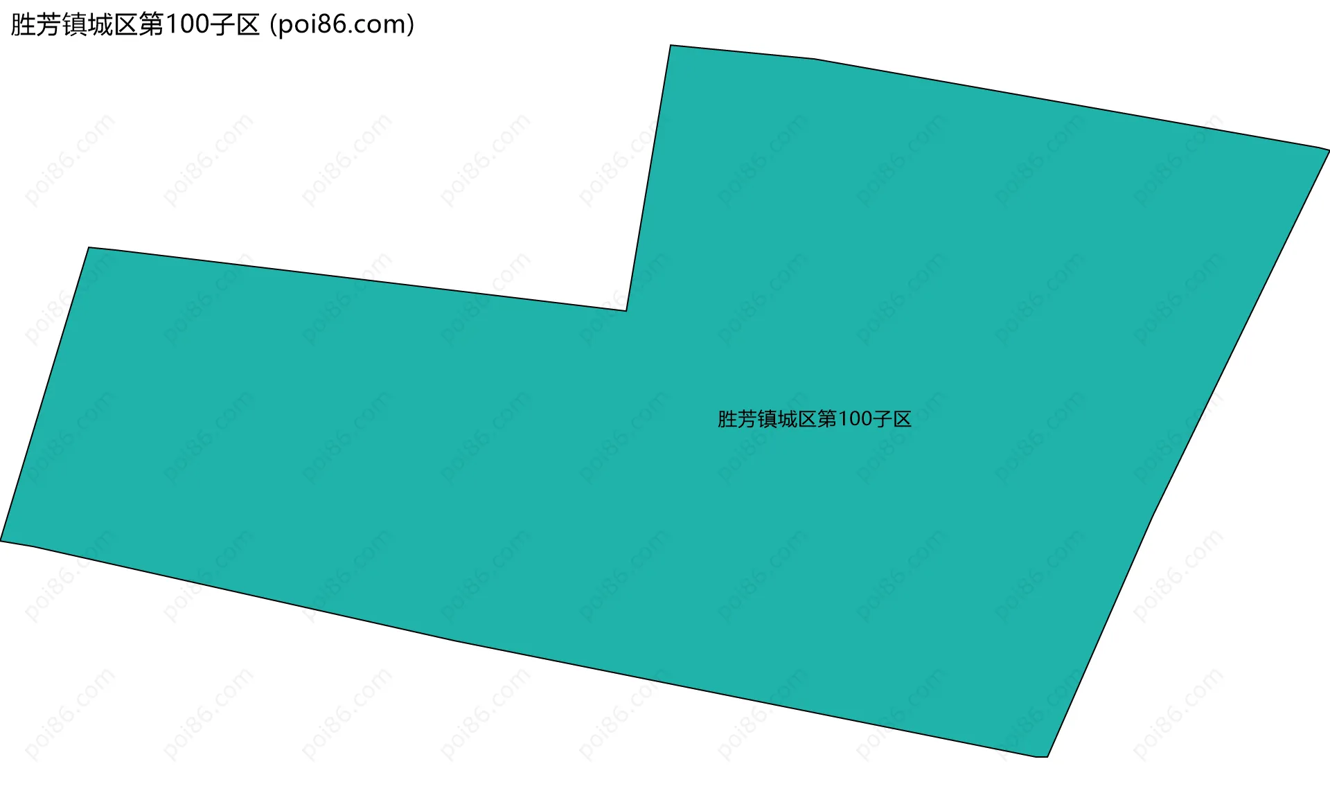 胜芳镇城区第100子区边界地图