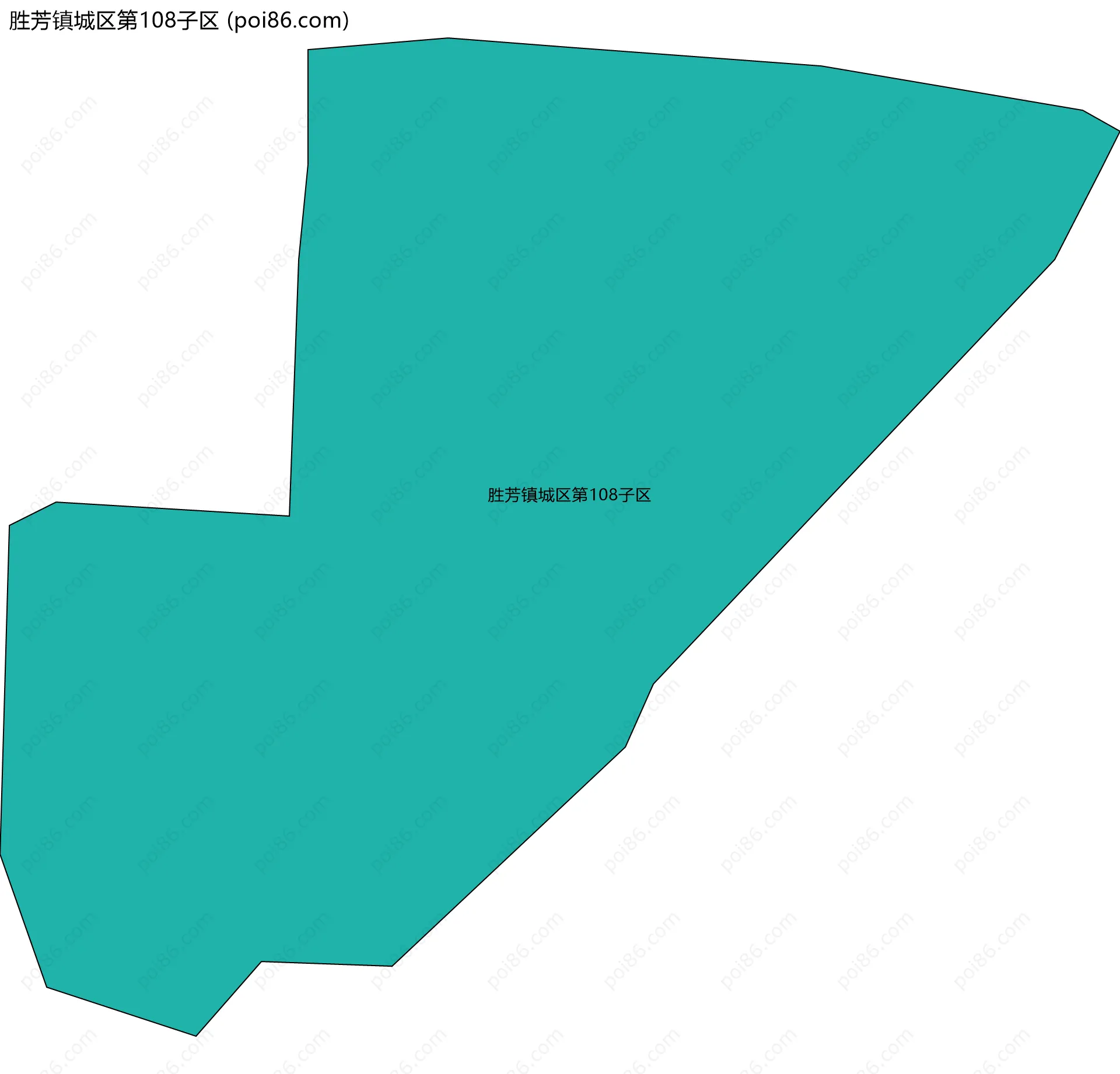 胜芳镇城区第108子区边界地图