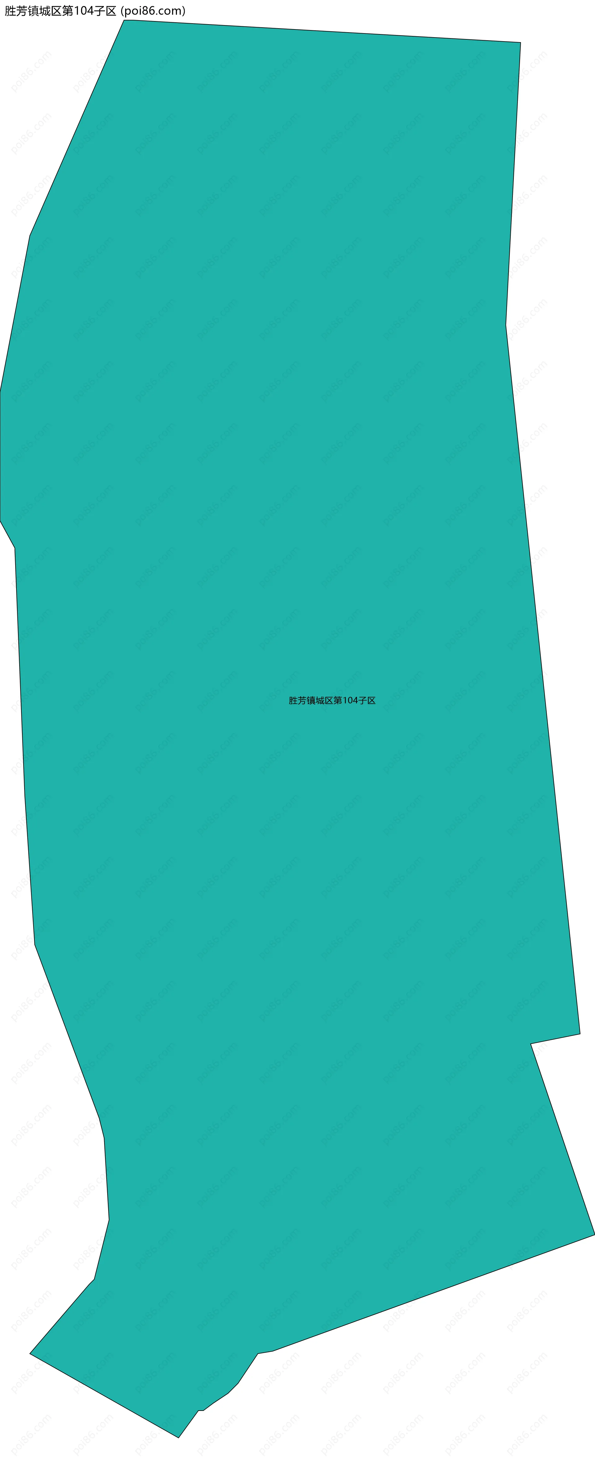 胜芳镇城区第104子区边界地图