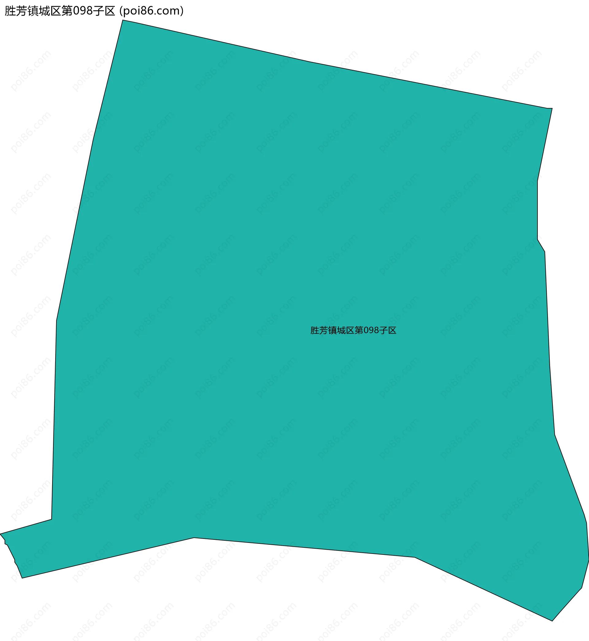 胜芳镇城区第098子区边界地图