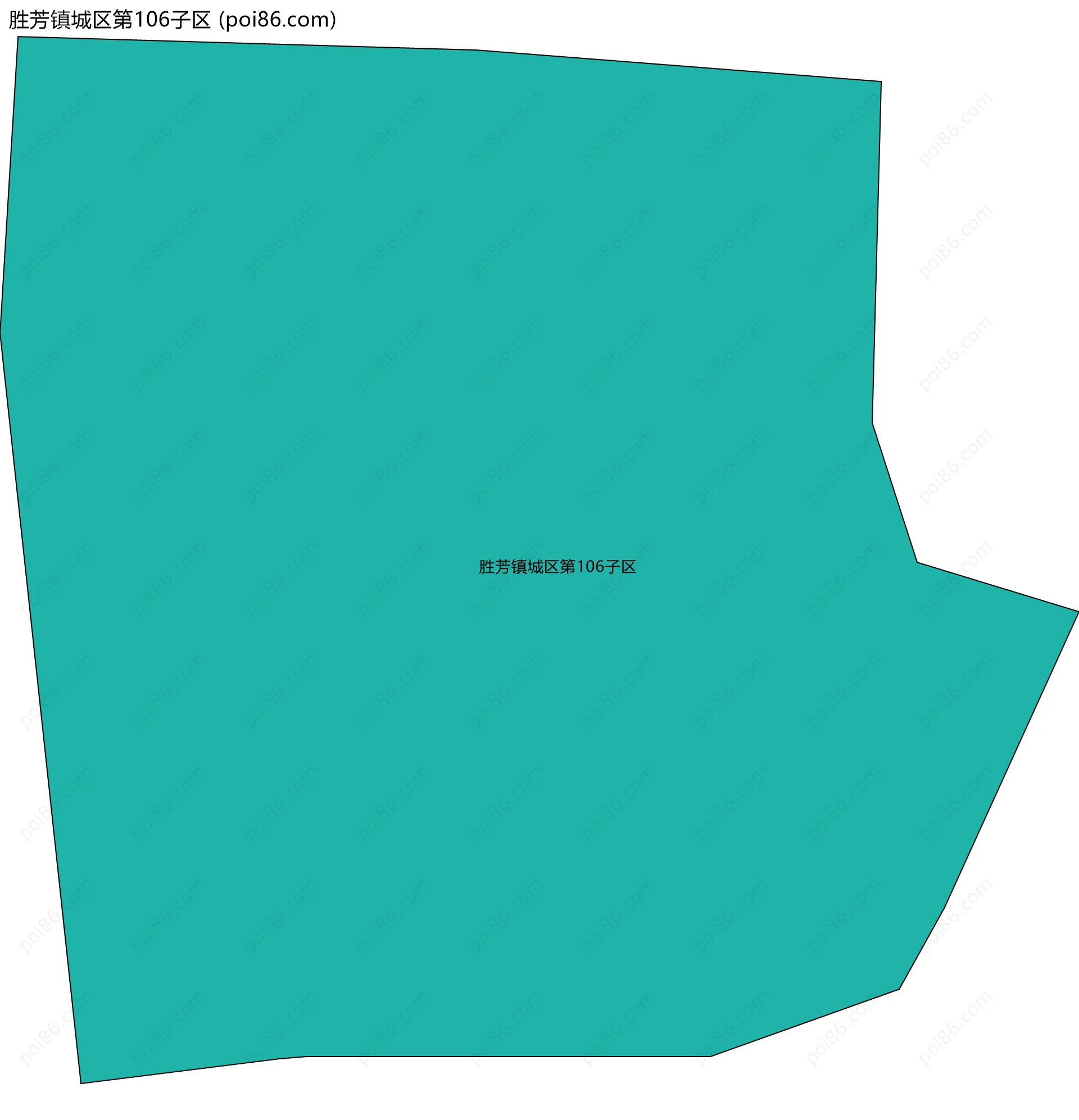 胜芳镇城区第106子区边界地图