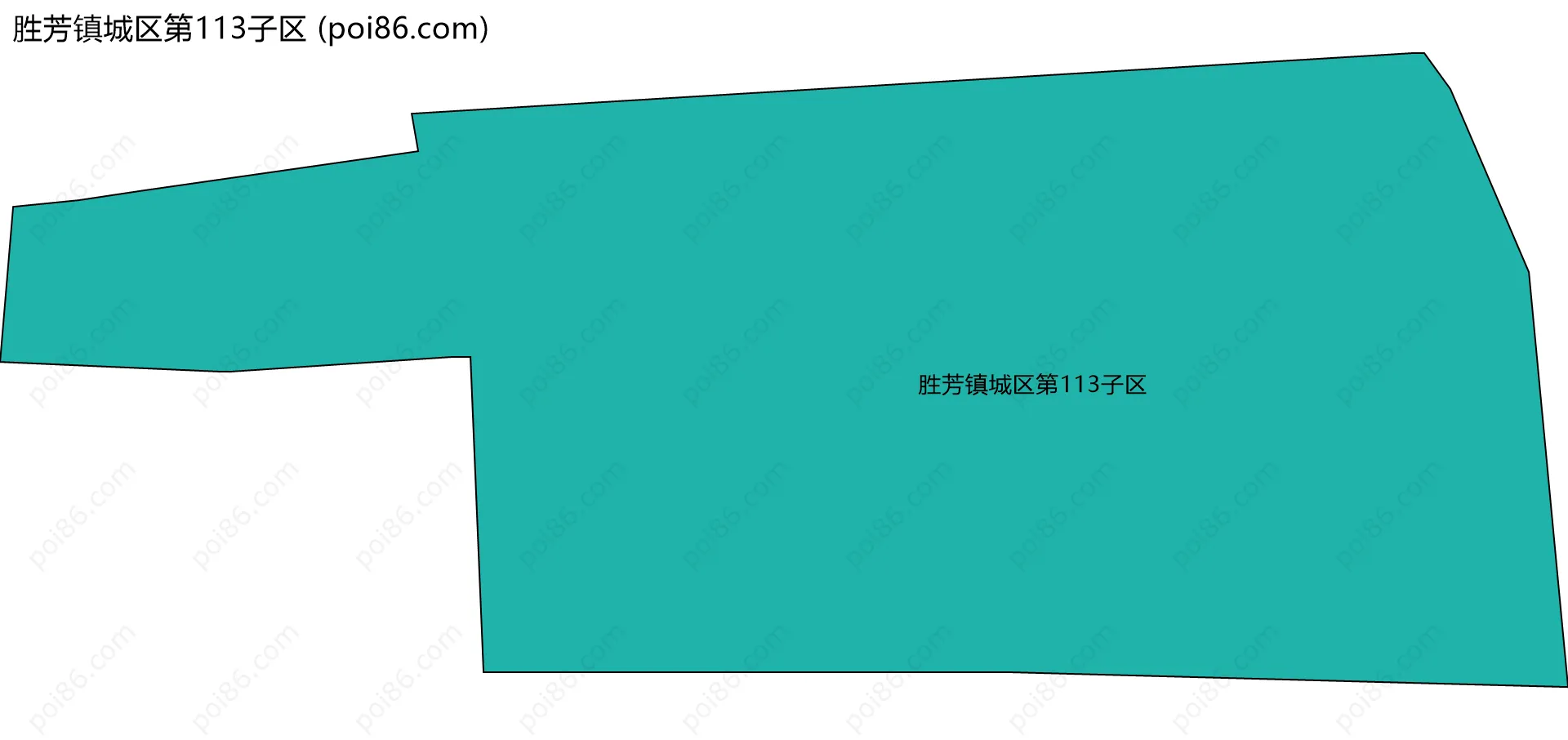 胜芳镇城区第113子区边界地图