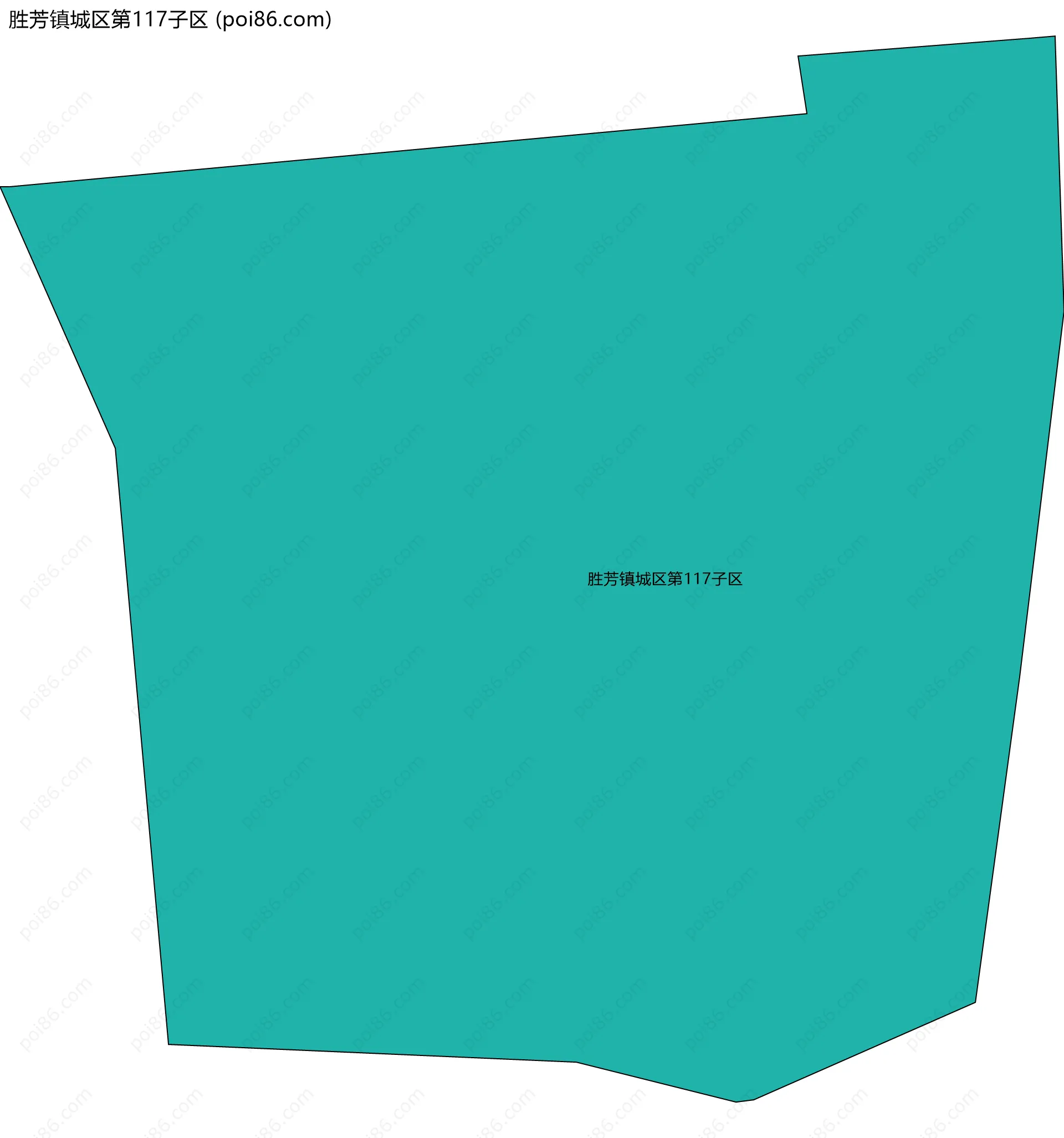 胜芳镇城区第117子区边界地图