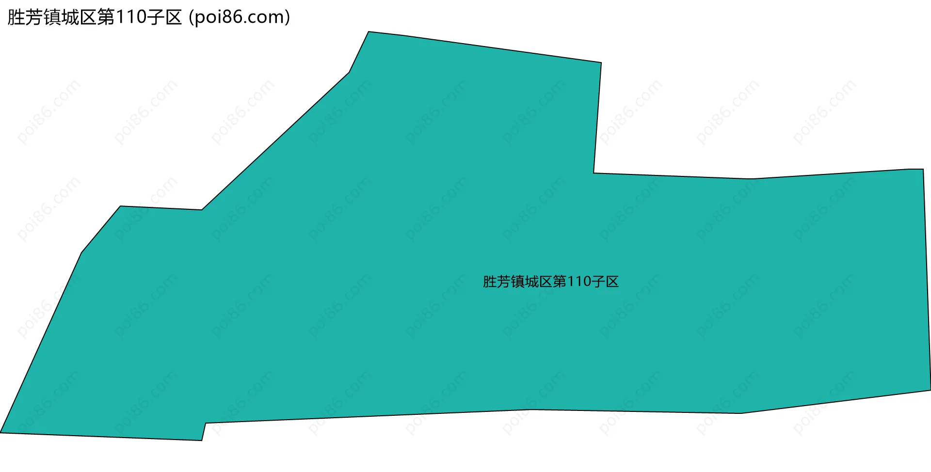 胜芳镇城区第110子区边界地图