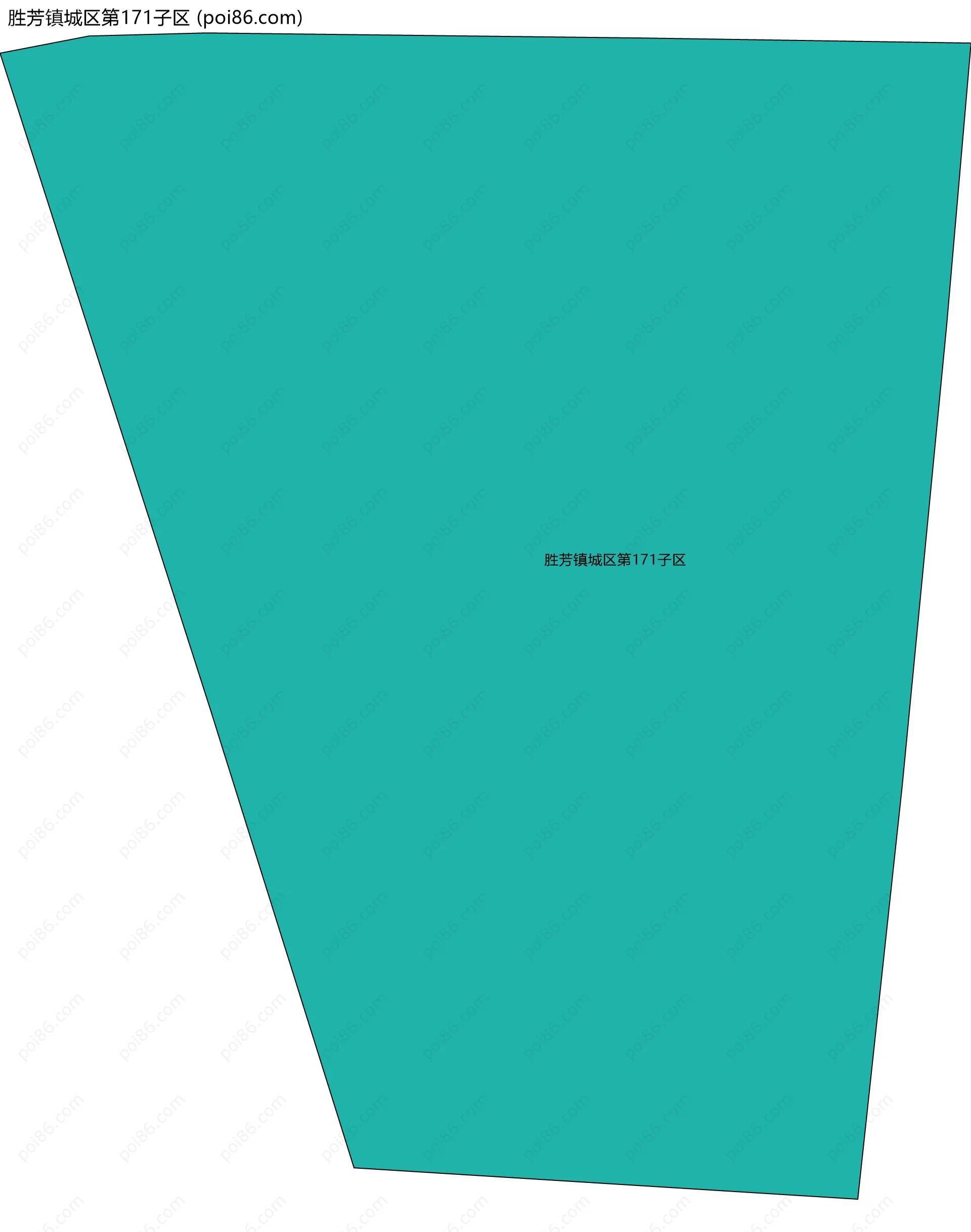 胜芳镇城区第171子区边界地图