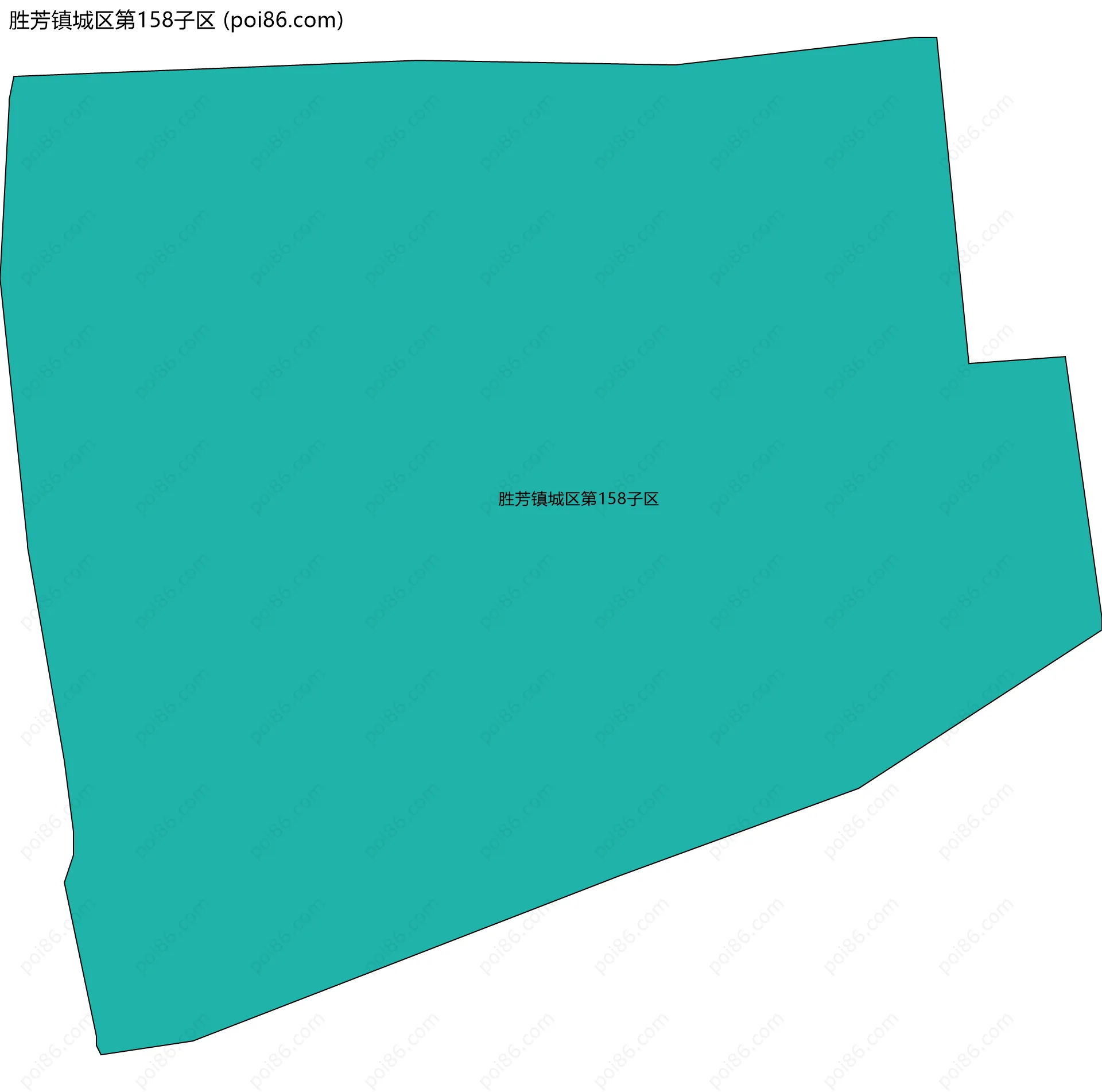 胜芳镇城区第158子区边界地图