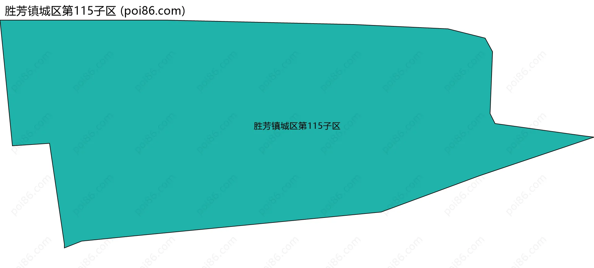 胜芳镇城区第115子区边界地图