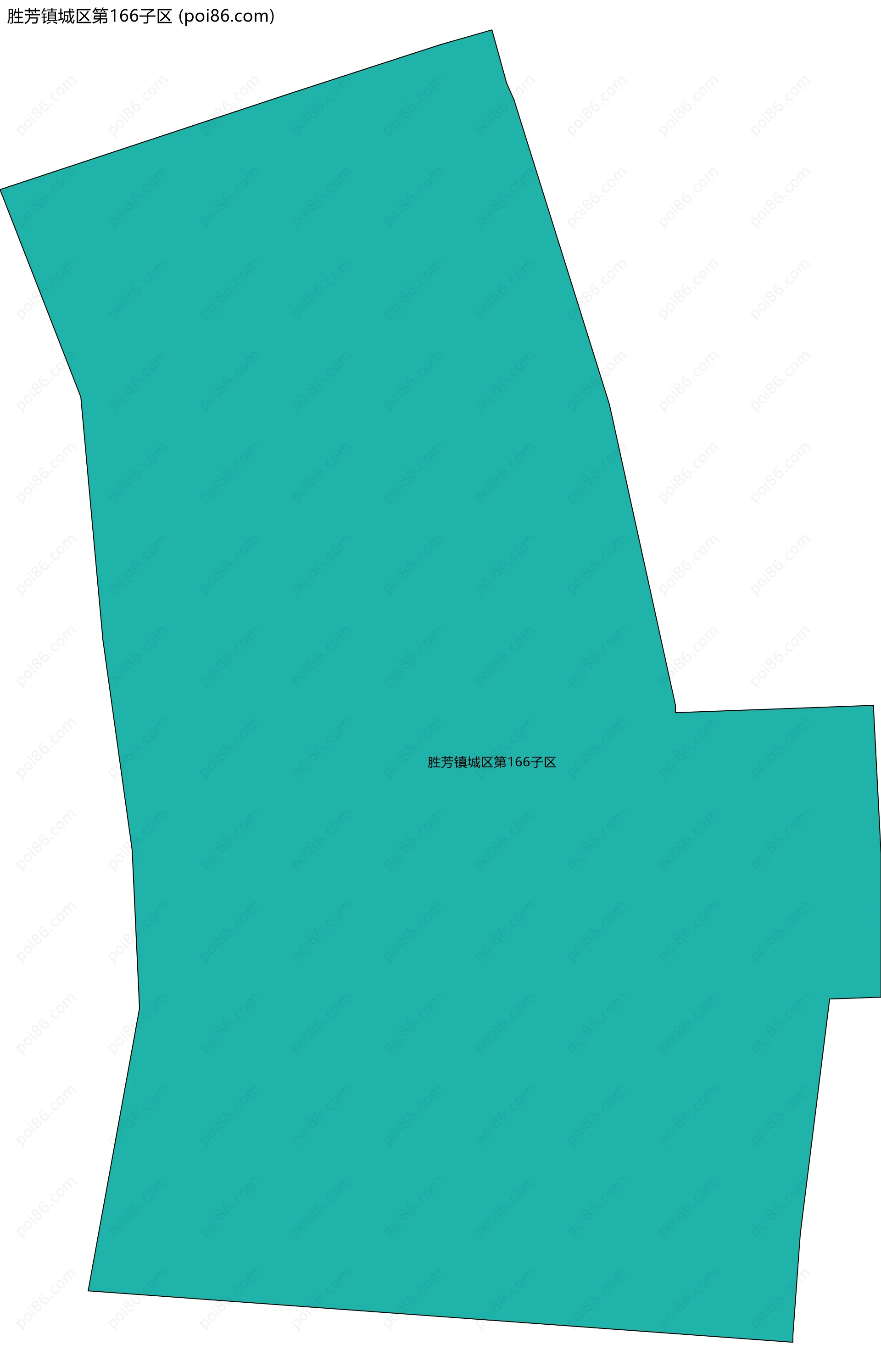 胜芳镇城区第166子区边界地图