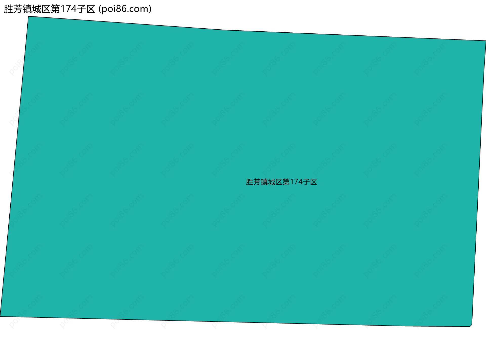 胜芳镇城区第174子区边界地图