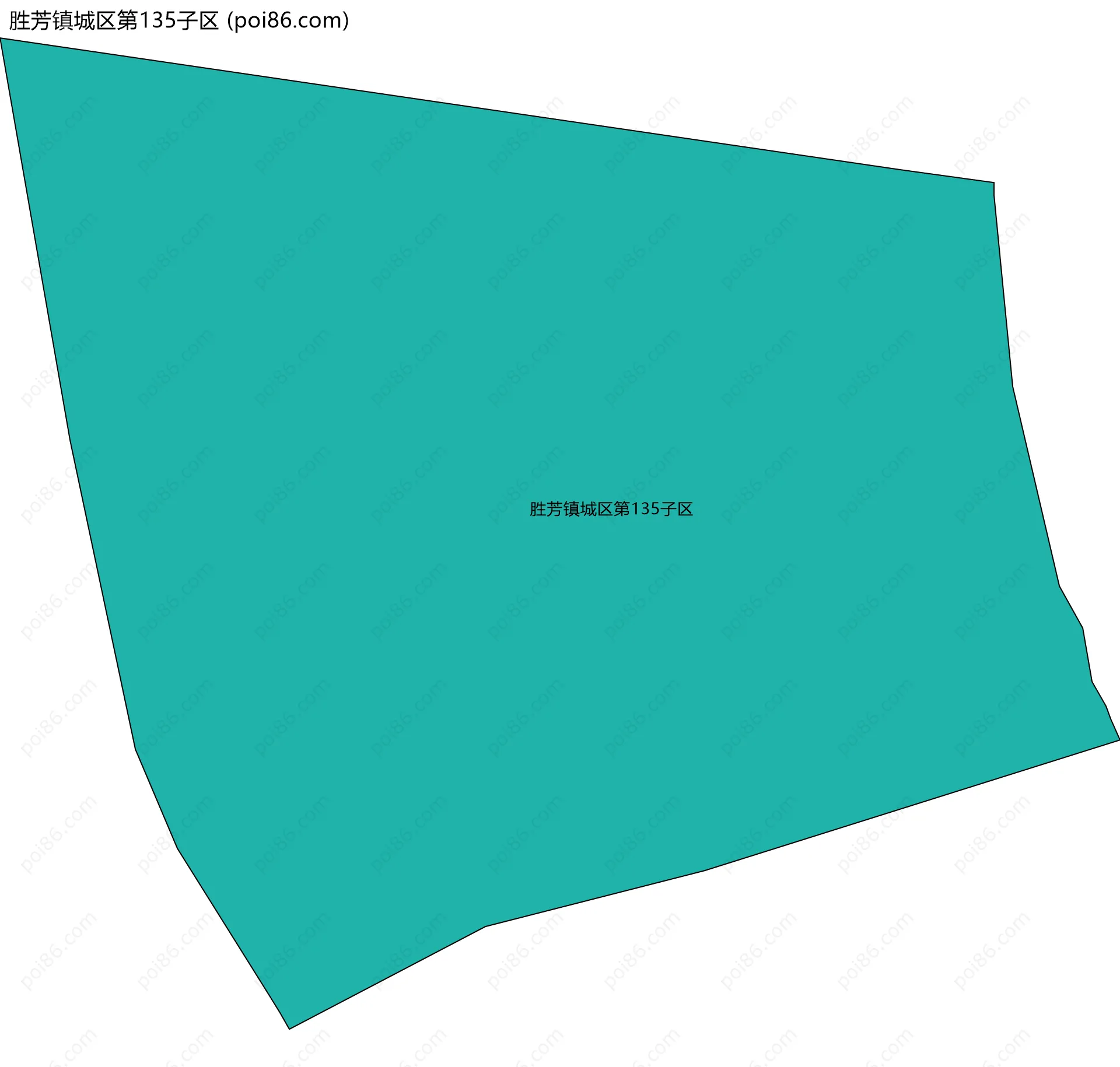 胜芳镇城区第135子区边界地图