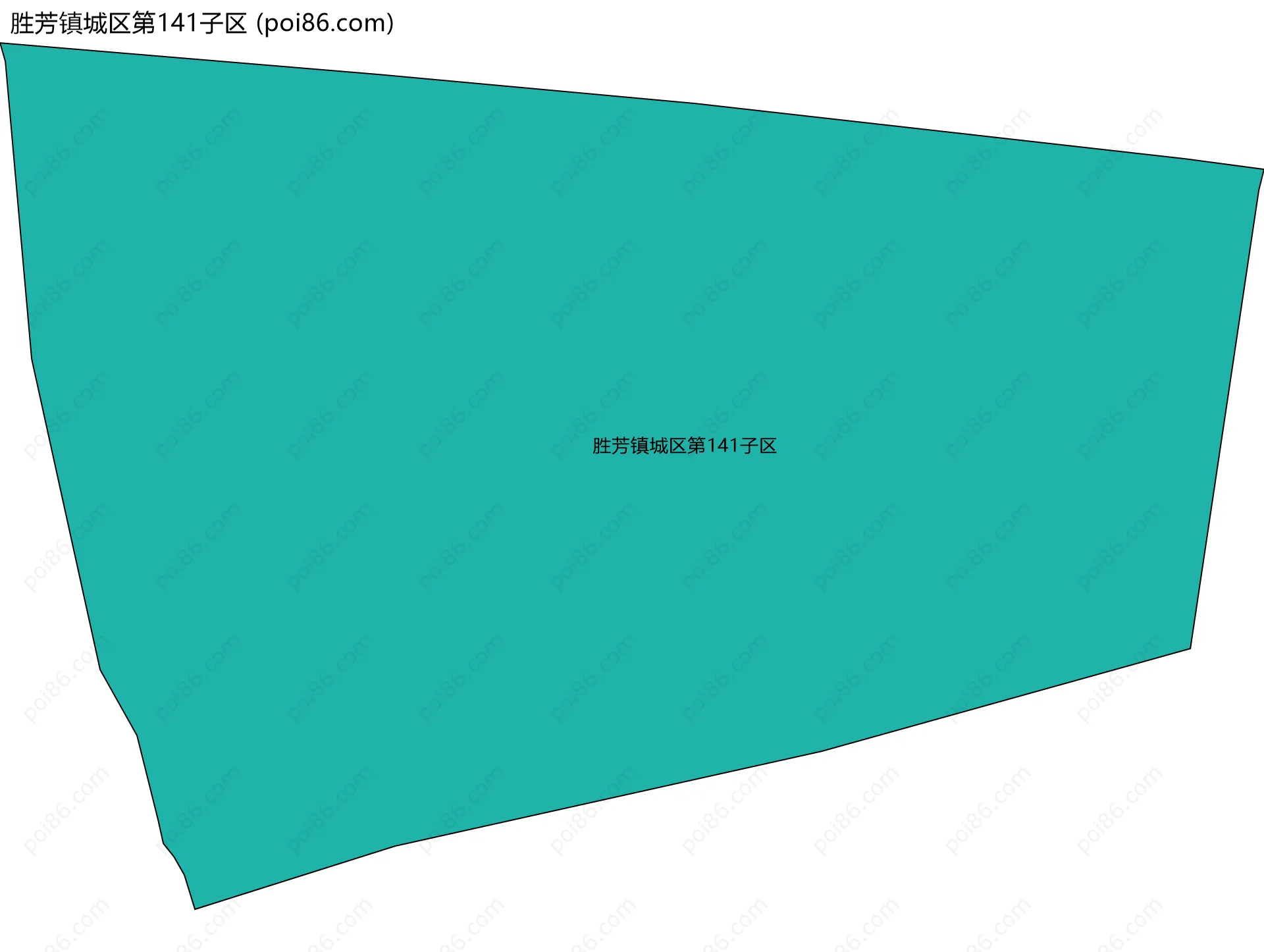 胜芳镇城区第141子区边界地图
