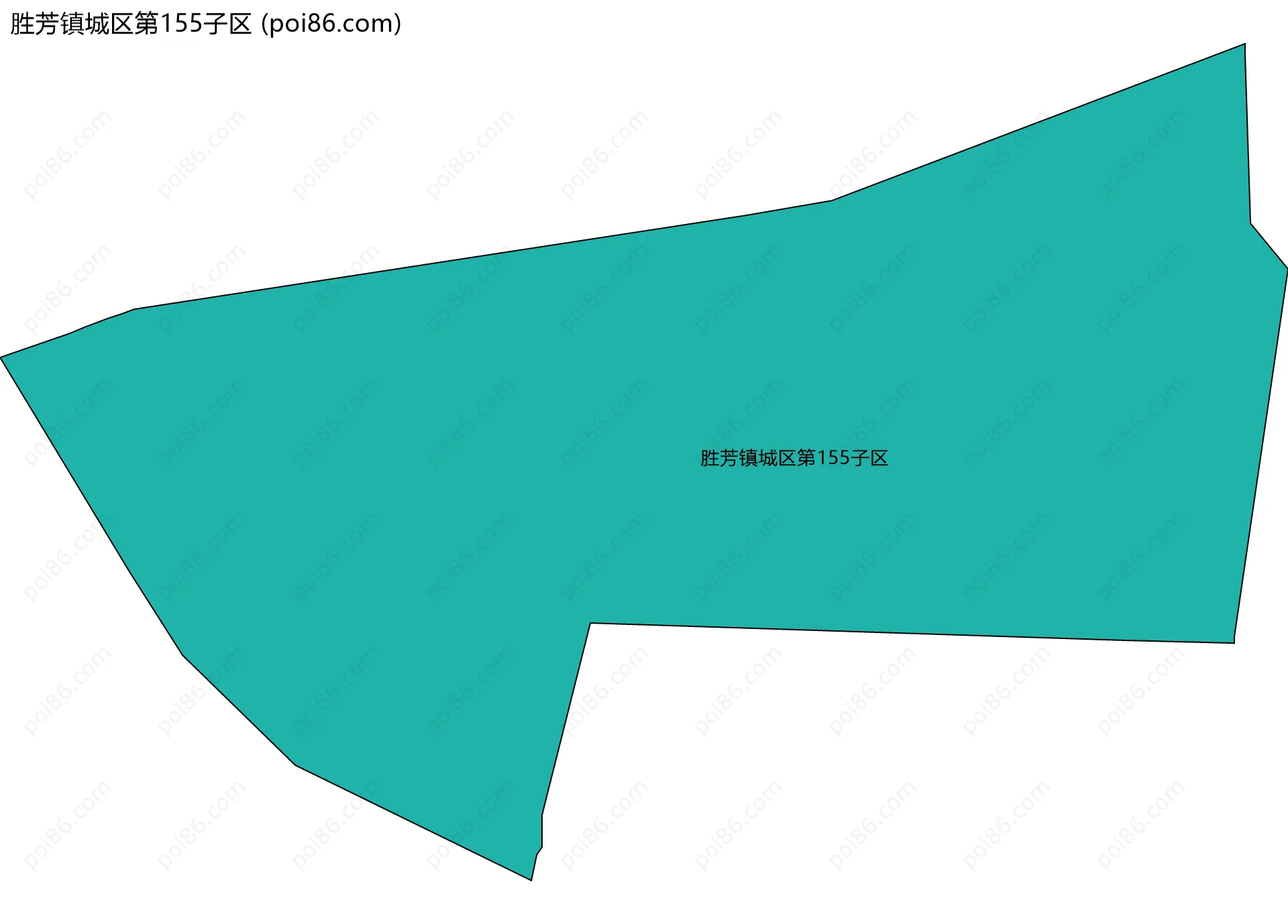 胜芳镇城区第155子区边界地图