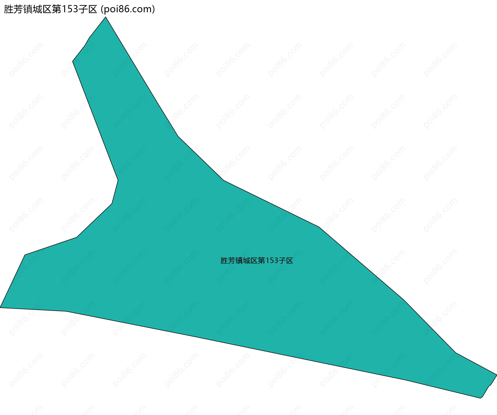 胜芳镇城区第153子区边界地图