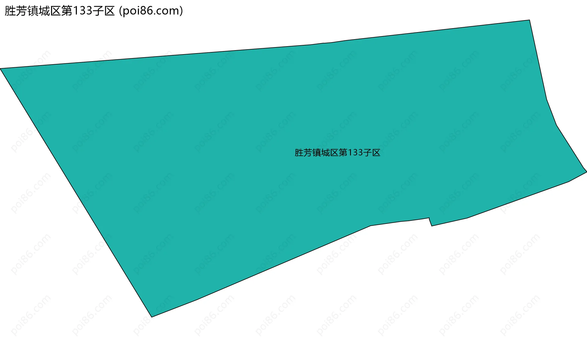 胜芳镇城区第133子区边界地图