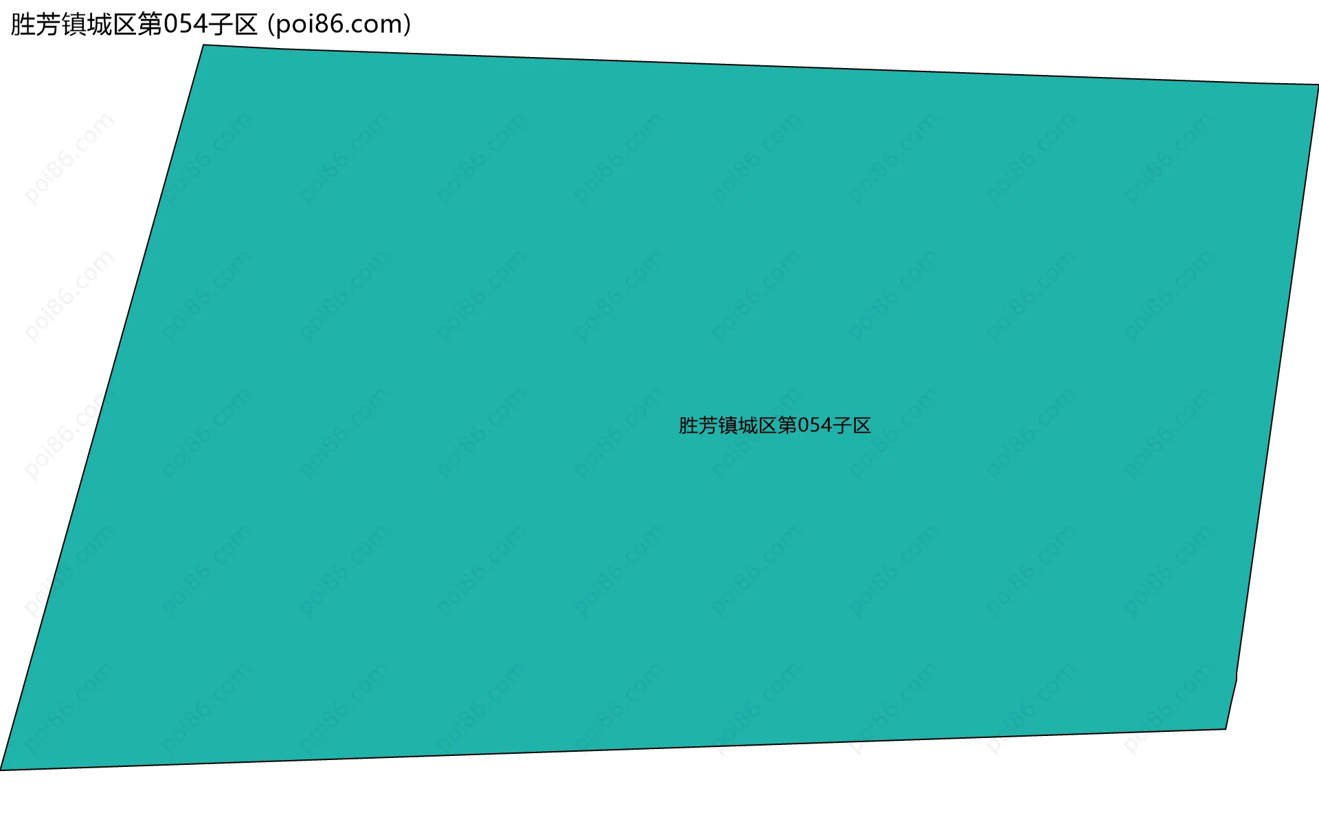 胜芳镇城区第054子区边界地图