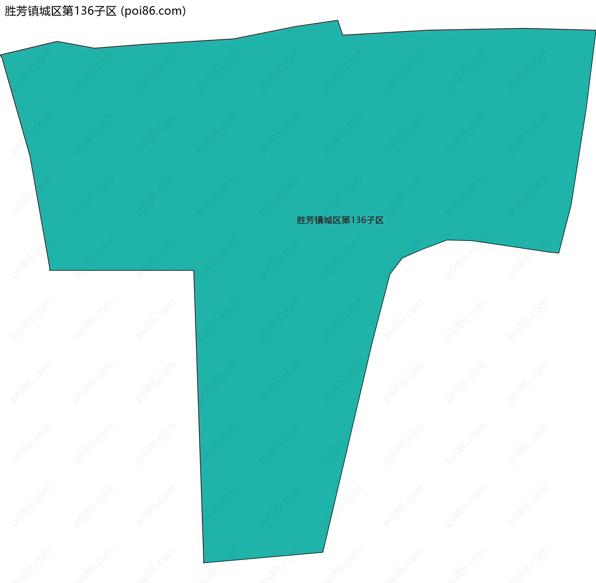 胜芳镇城区第136子区边界地图