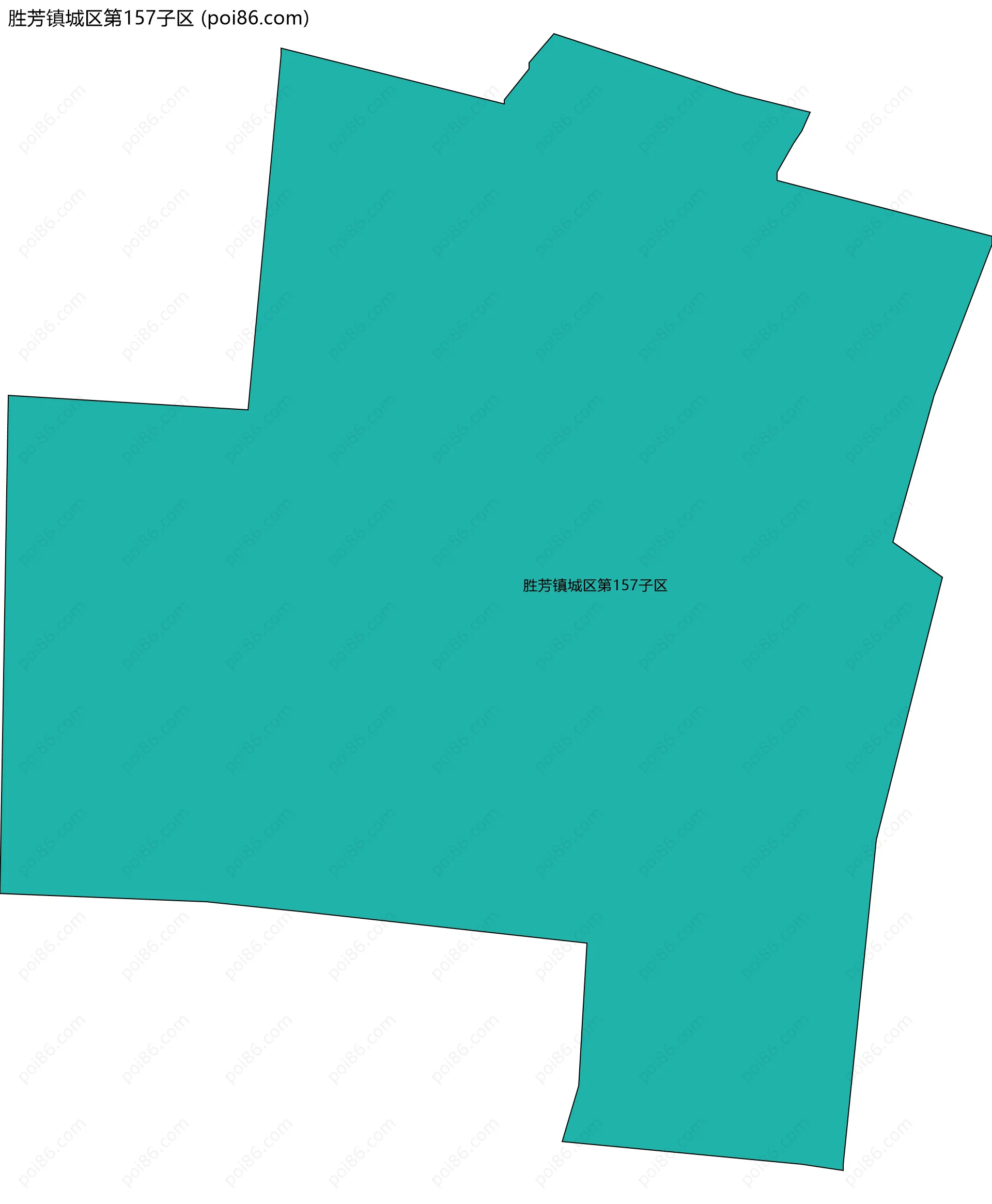 胜芳镇城区第157子区边界地图