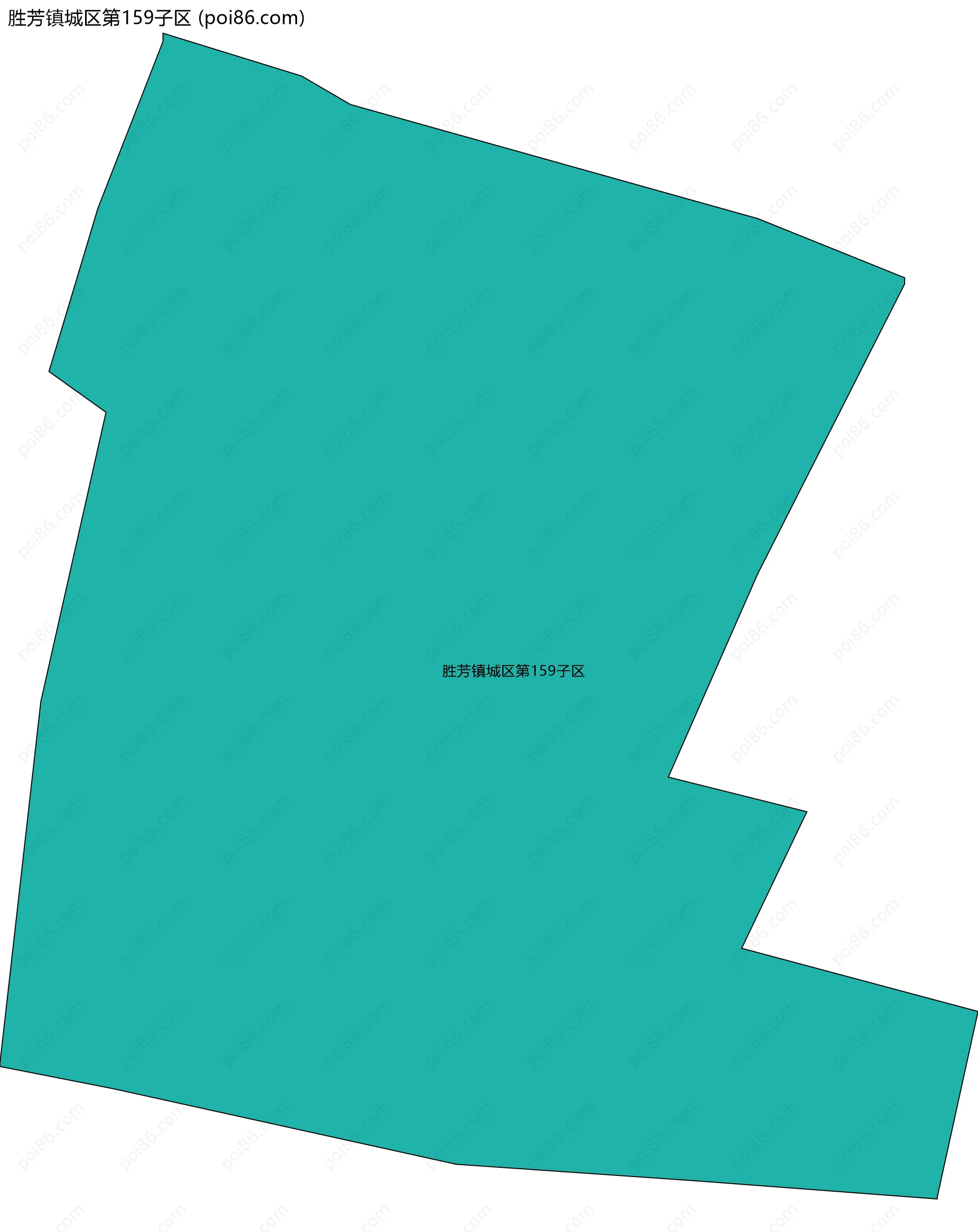 胜芳镇城区第159子区边界地图