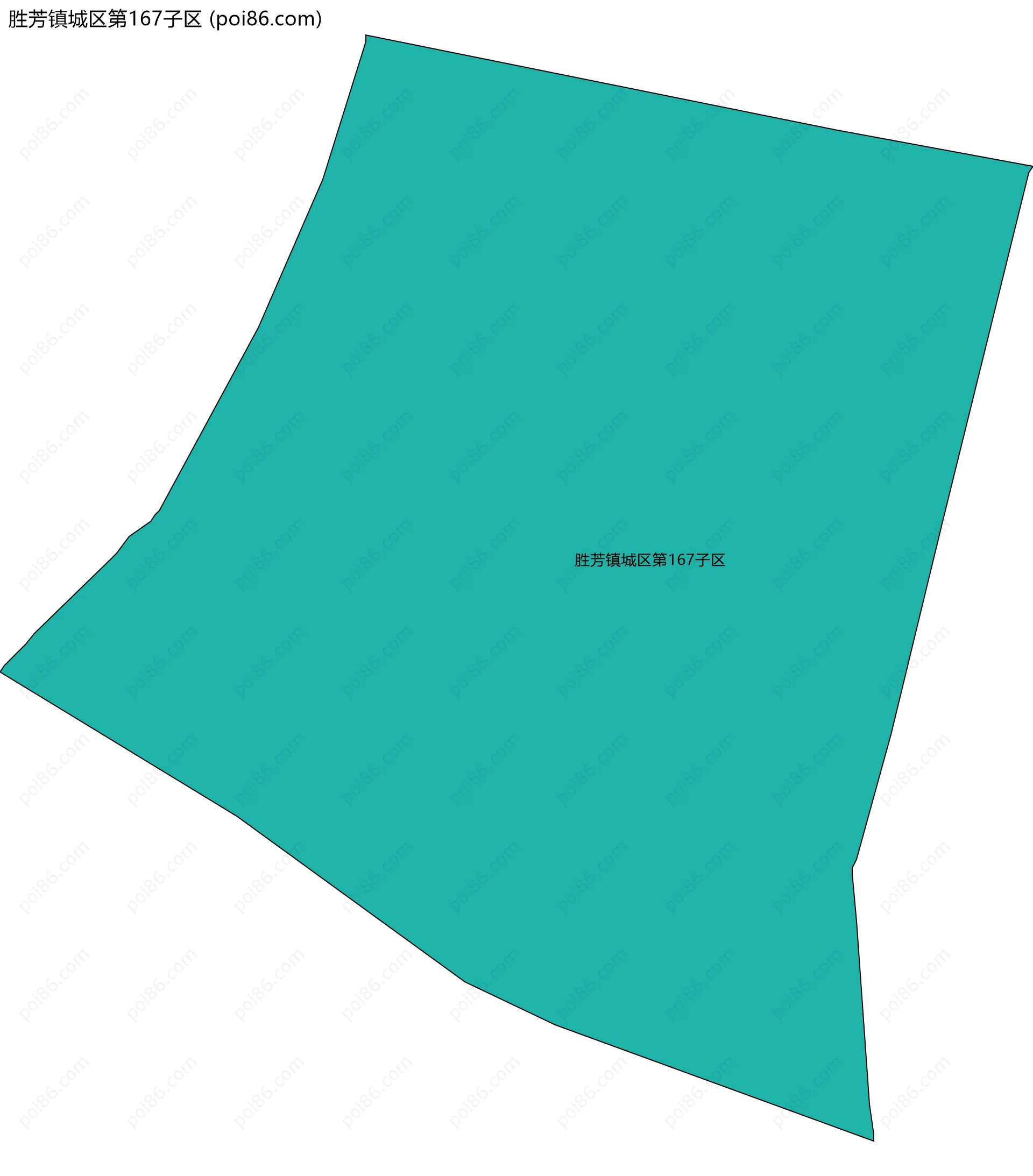 胜芳镇城区第167子区边界地图