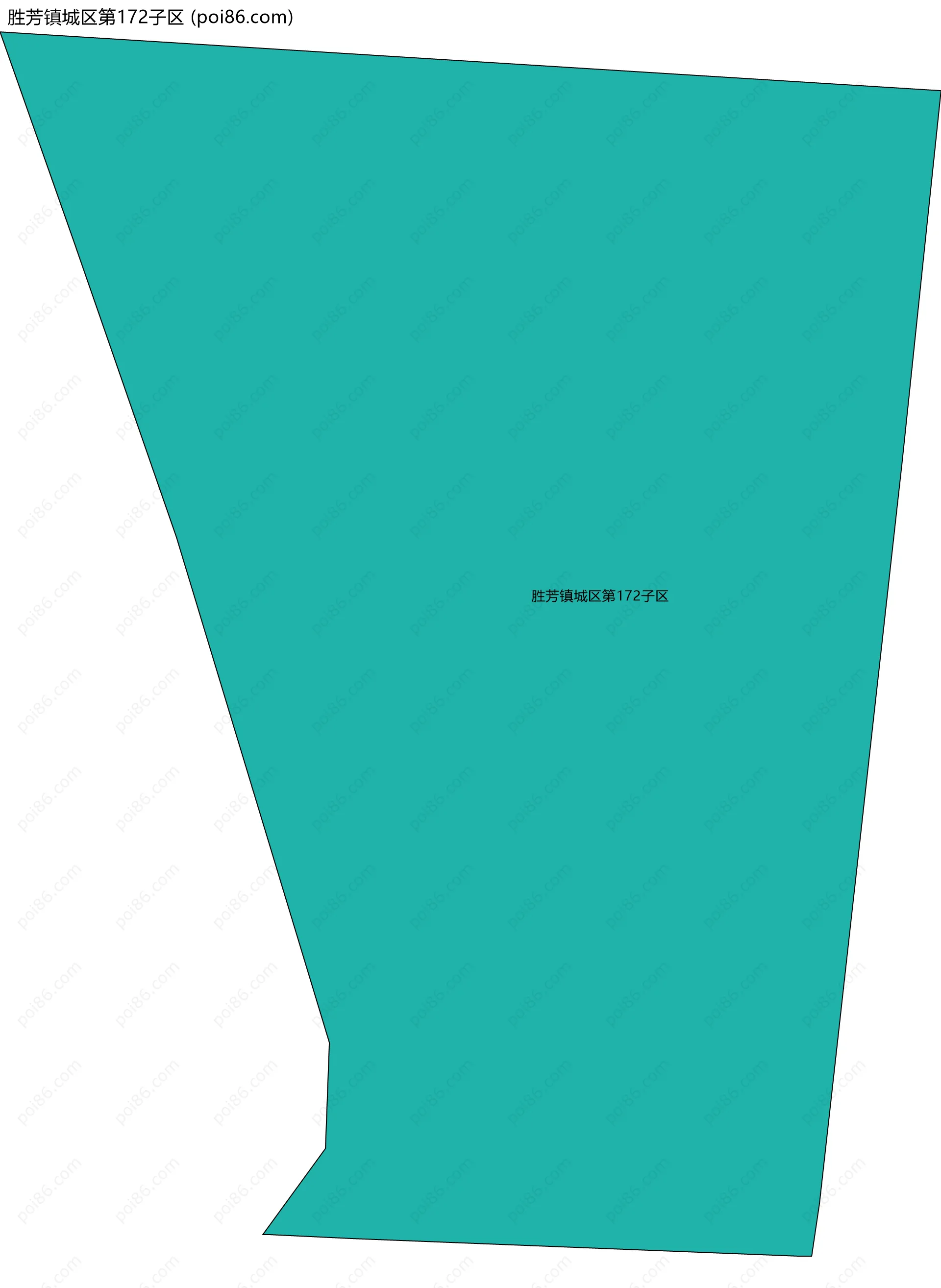 胜芳镇城区第172子区边界地图
