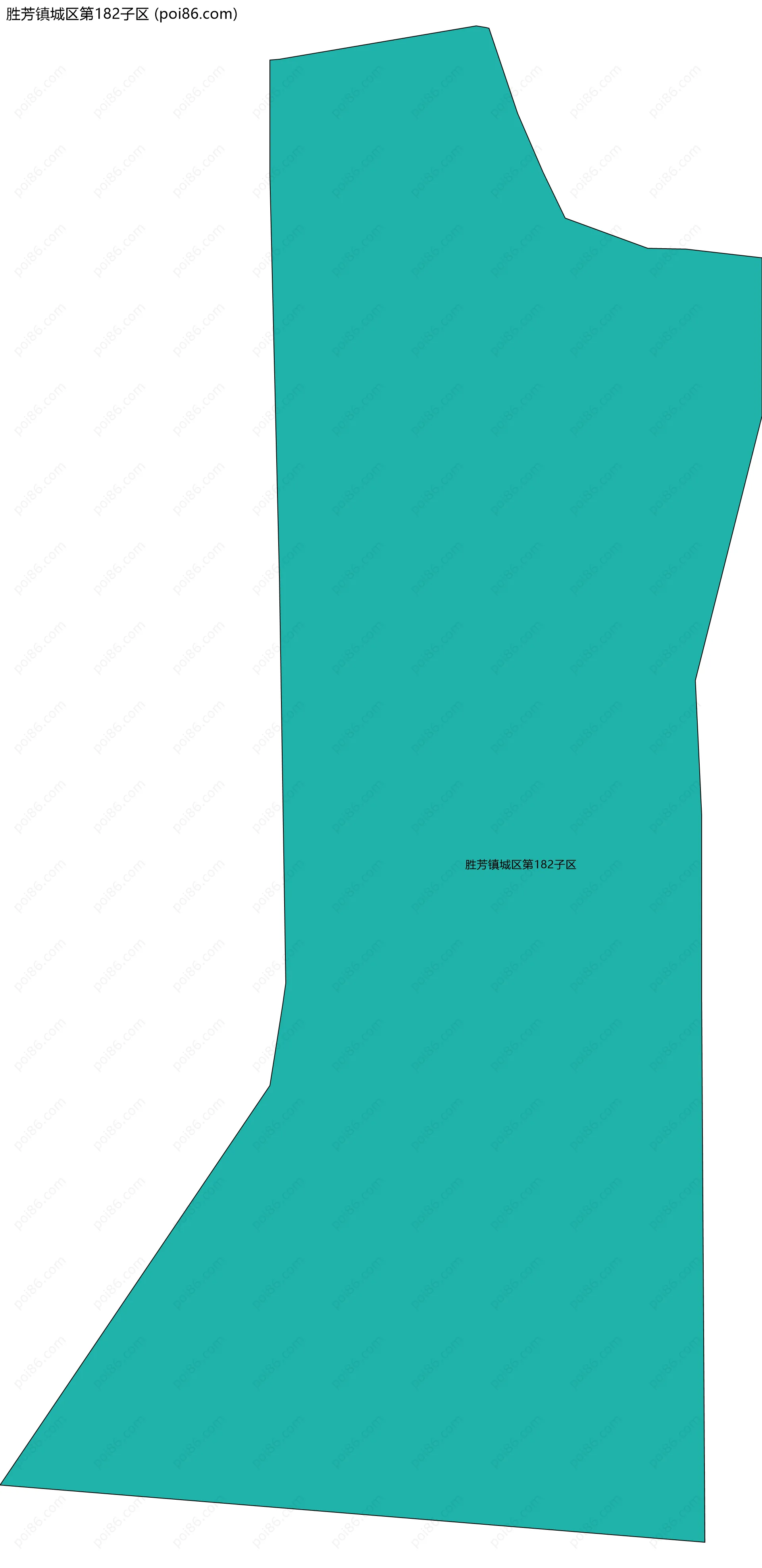 胜芳镇城区第182子区边界地图