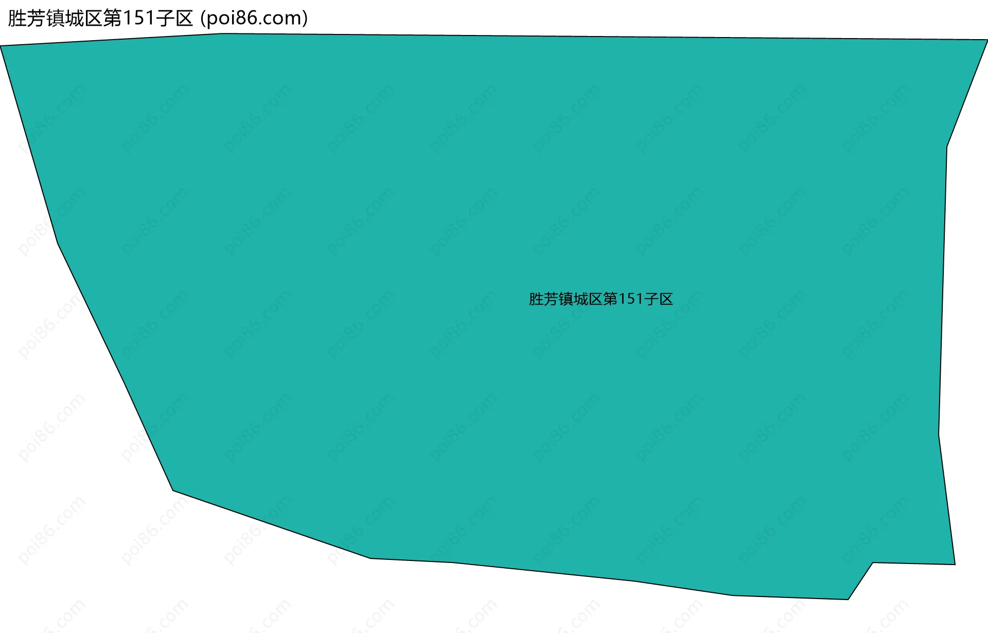 胜芳镇城区第151子区边界地图