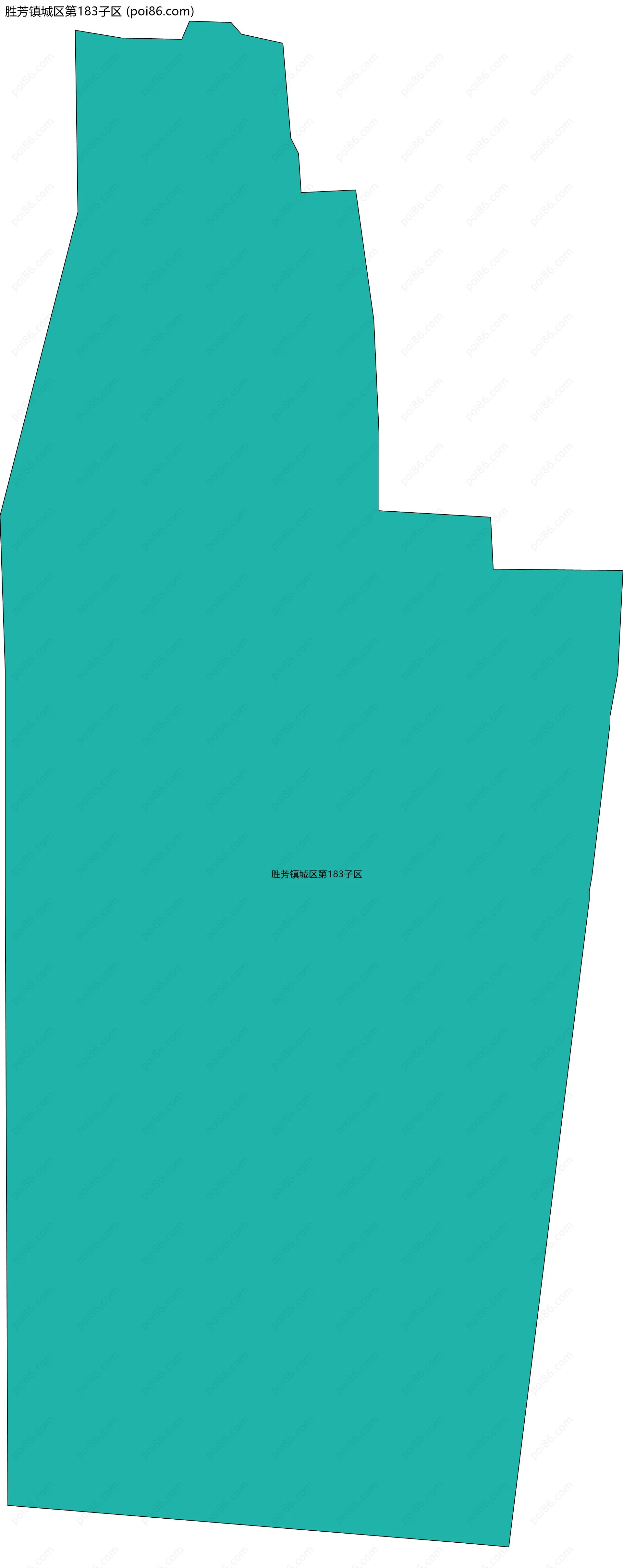 胜芳镇城区第183子区边界地图