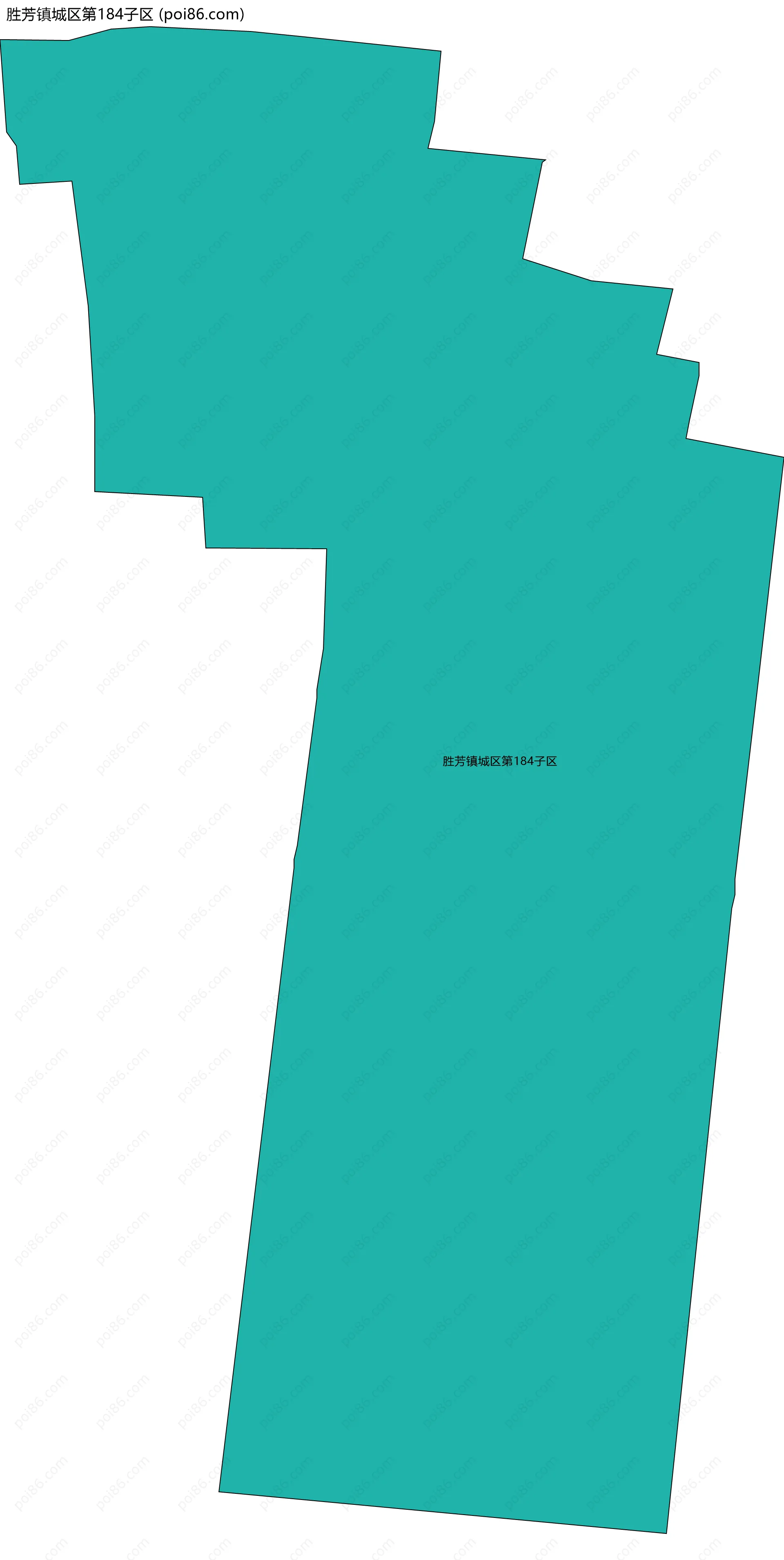 胜芳镇城区第184子区边界地图