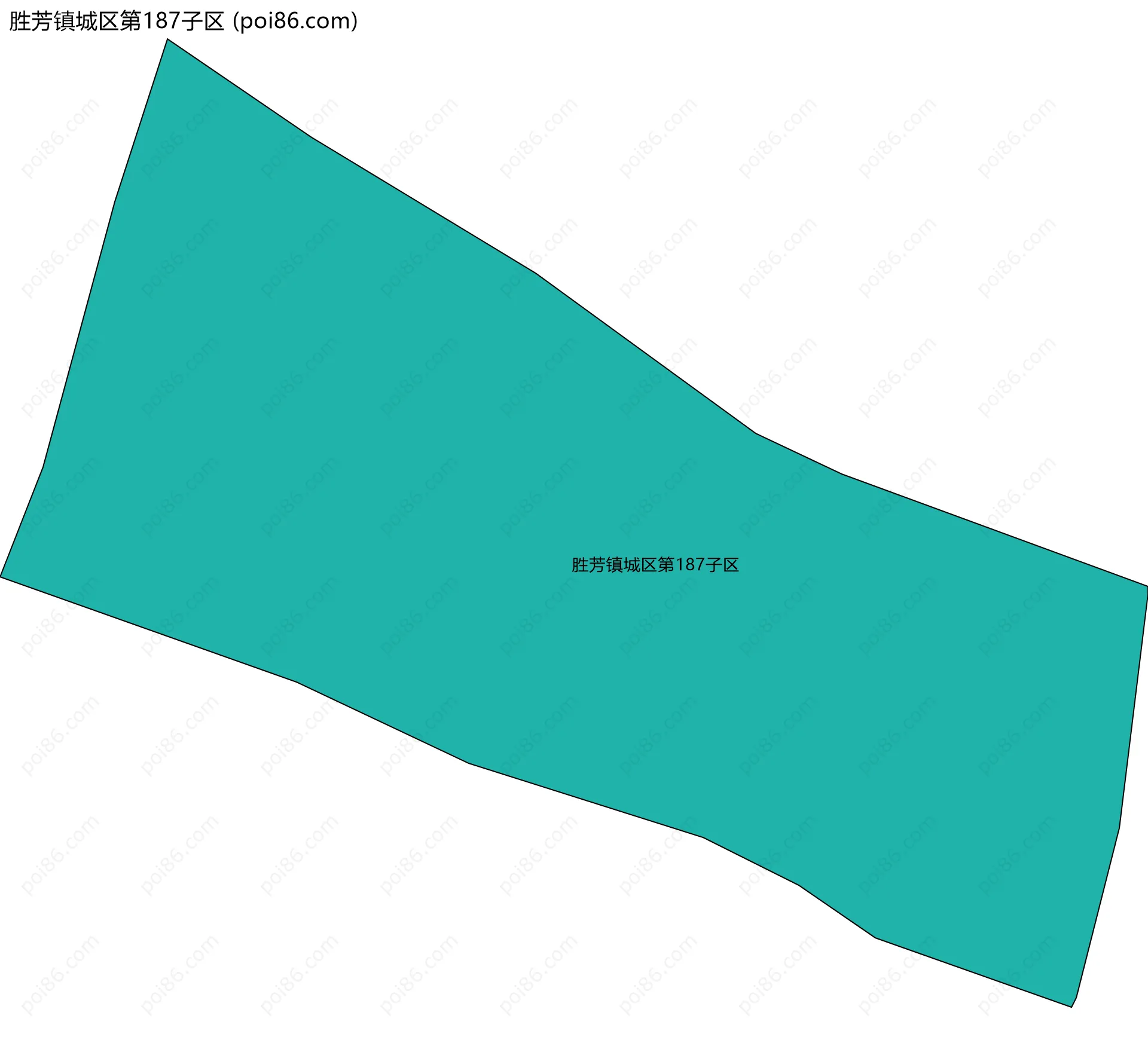 胜芳镇城区第187子区边界地图