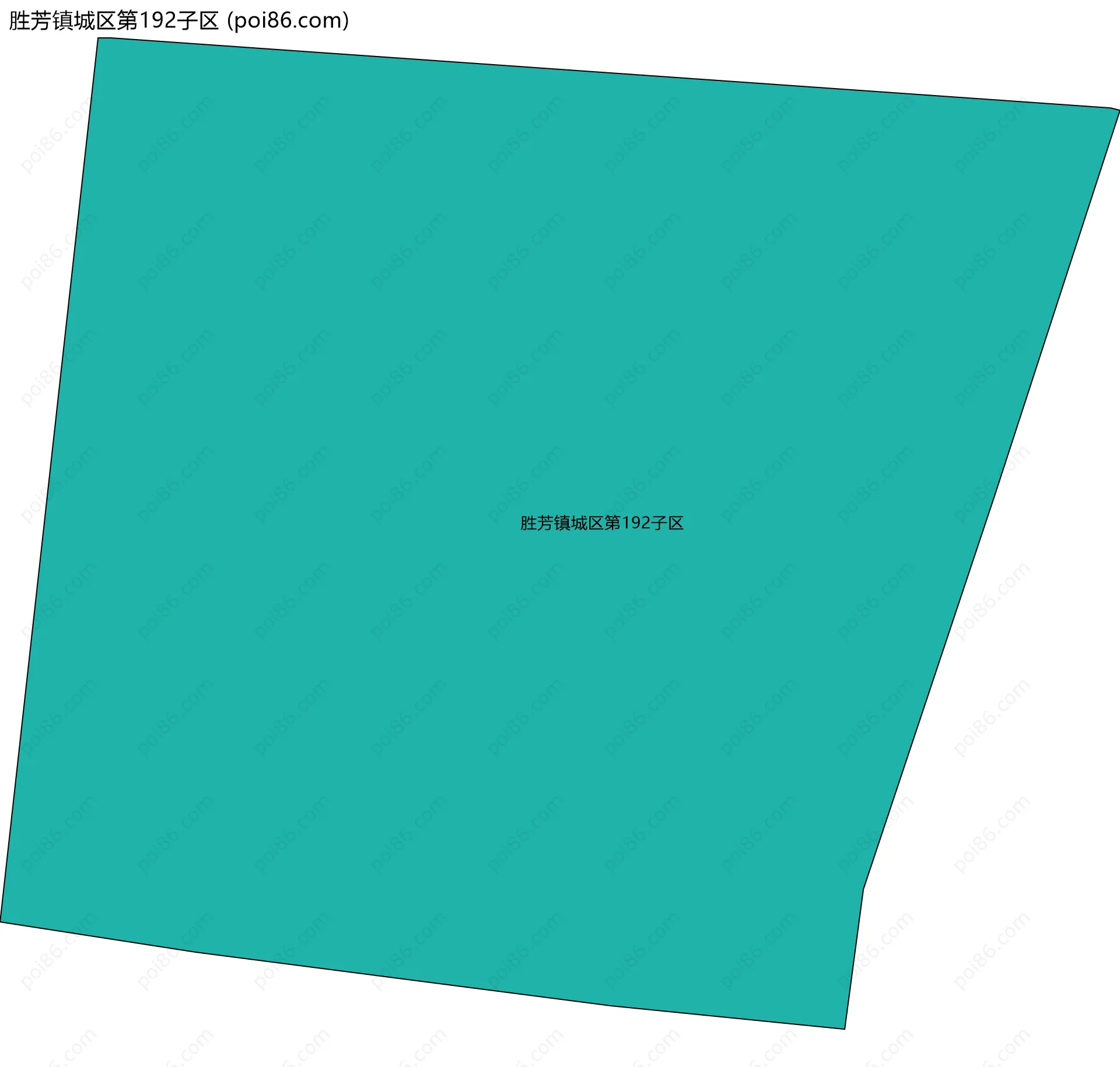 胜芳镇城区第192子区边界地图