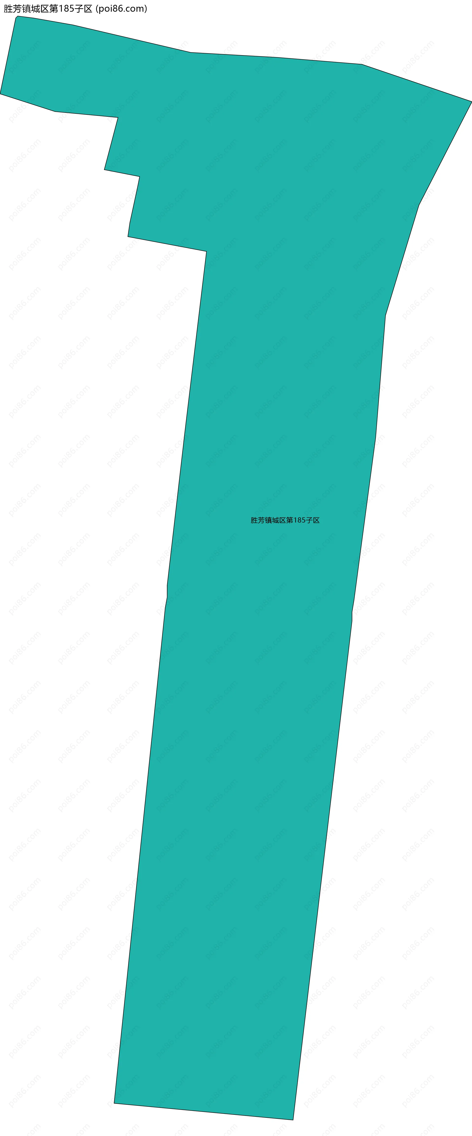 胜芳镇城区第185子区边界地图