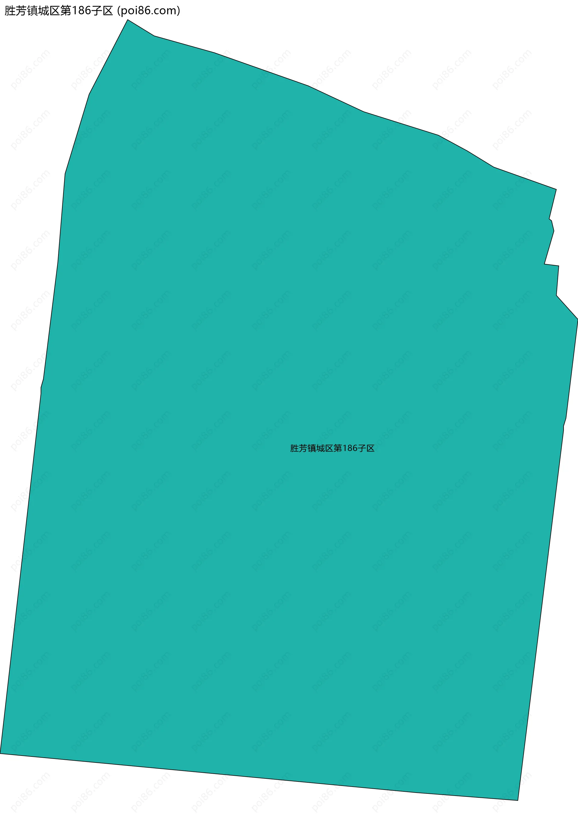 胜芳镇城区第186子区边界地图