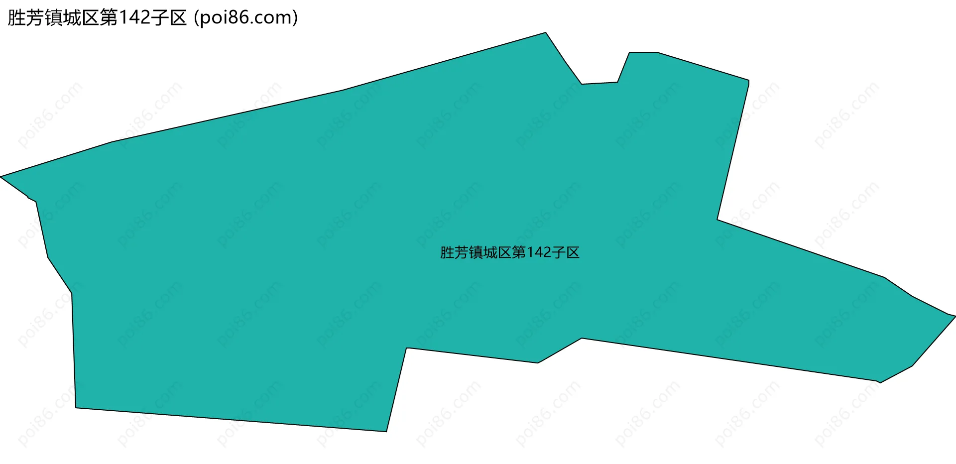 胜芳镇城区第142子区边界地图