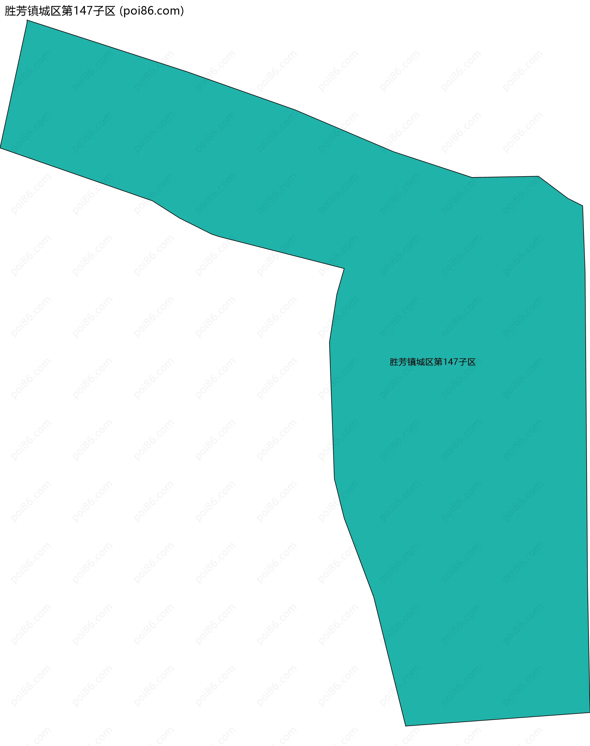 胜芳镇城区第147子区边界地图