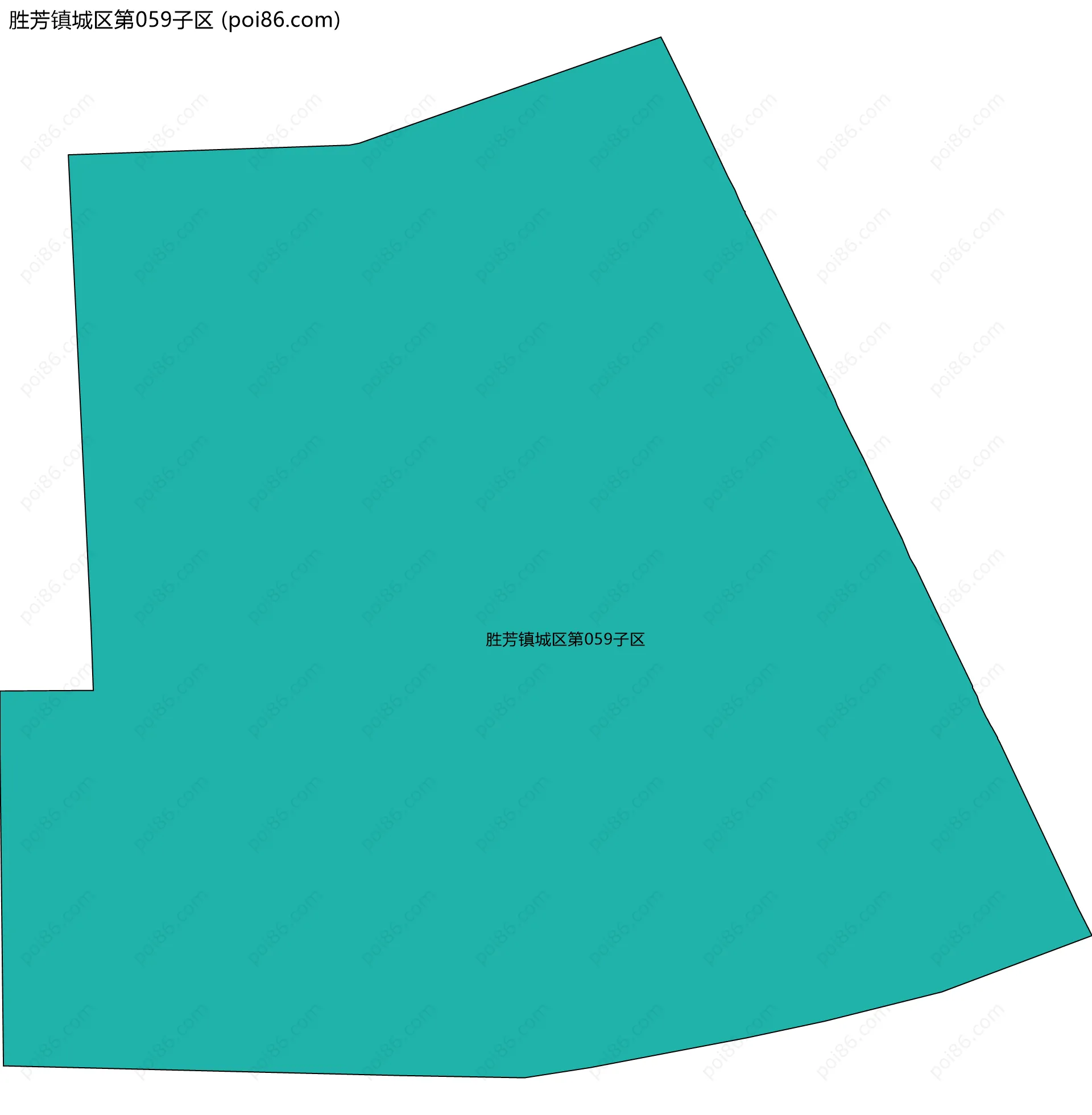 胜芳镇城区第059子区边界地图