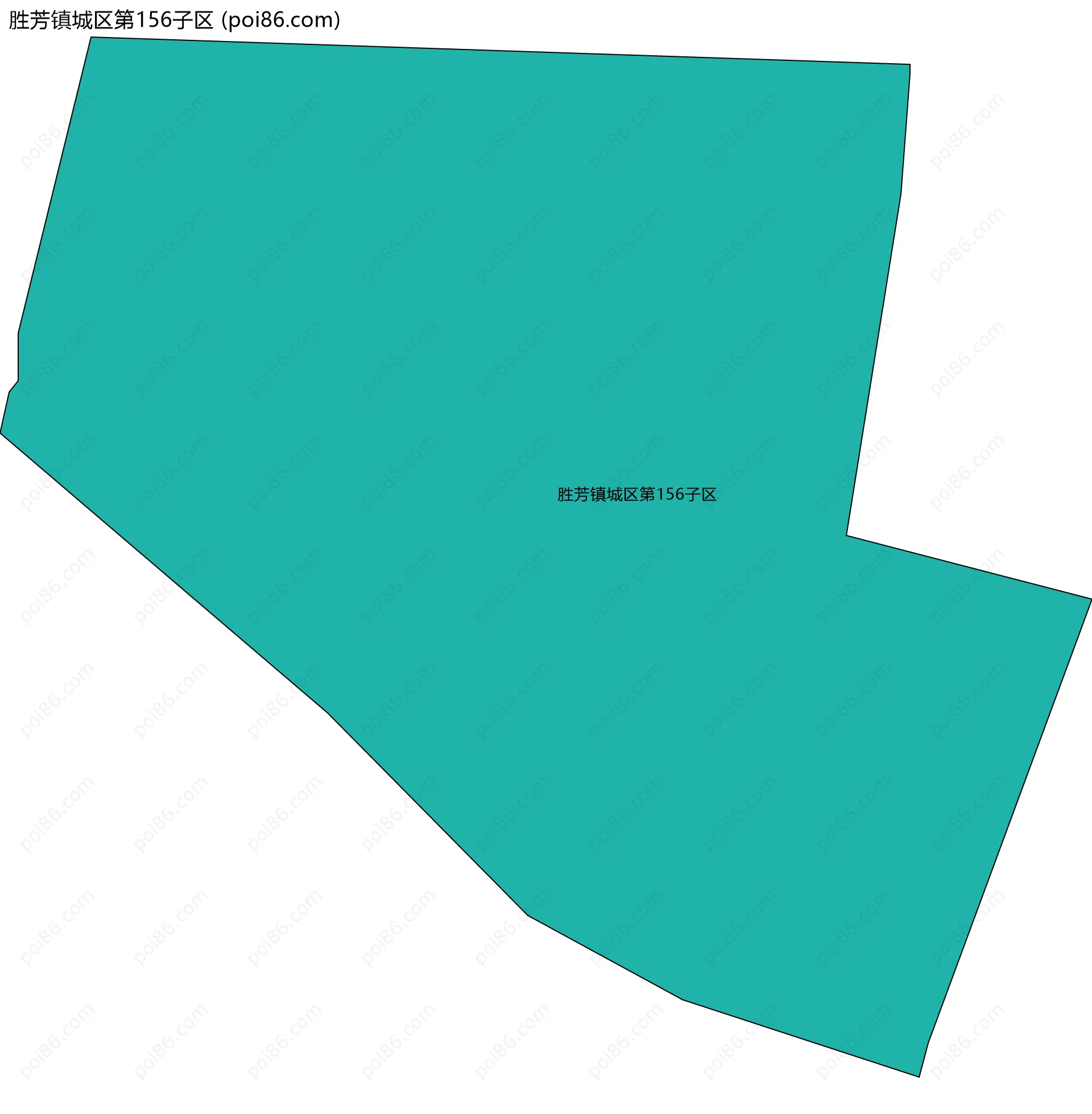 胜芳镇城区第156子区边界地图