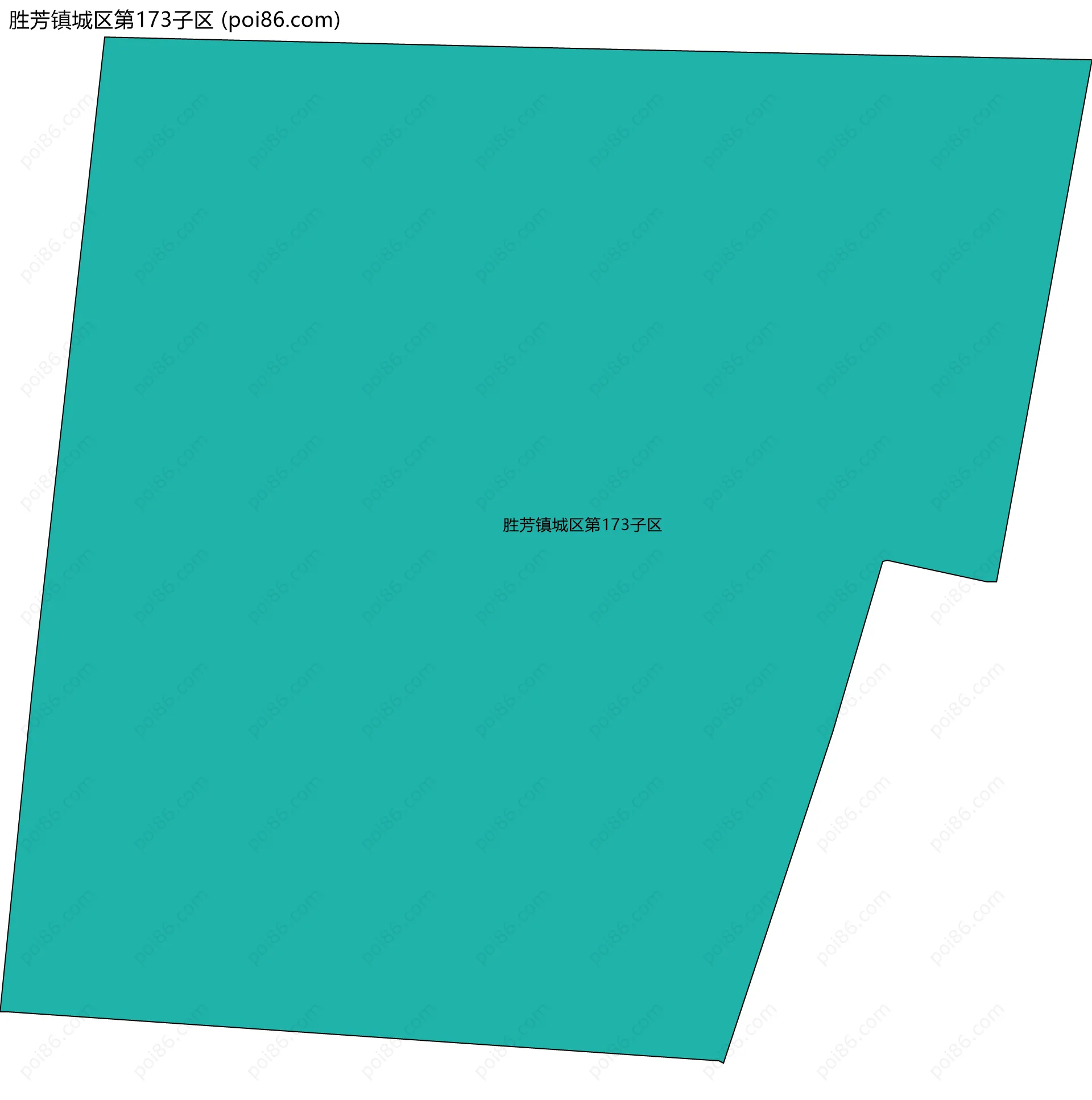 胜芳镇城区第173子区边界地图