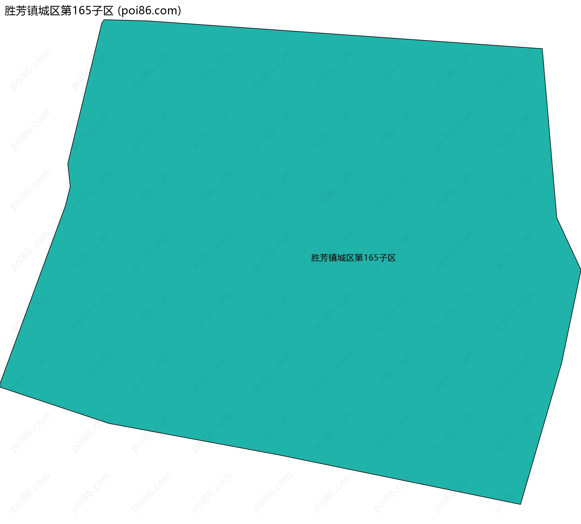 胜芳镇城区第165子区边界地图