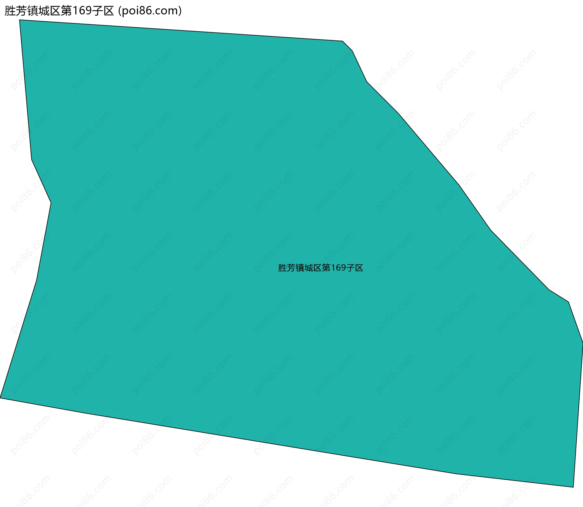 胜芳镇城区第169子区边界地图