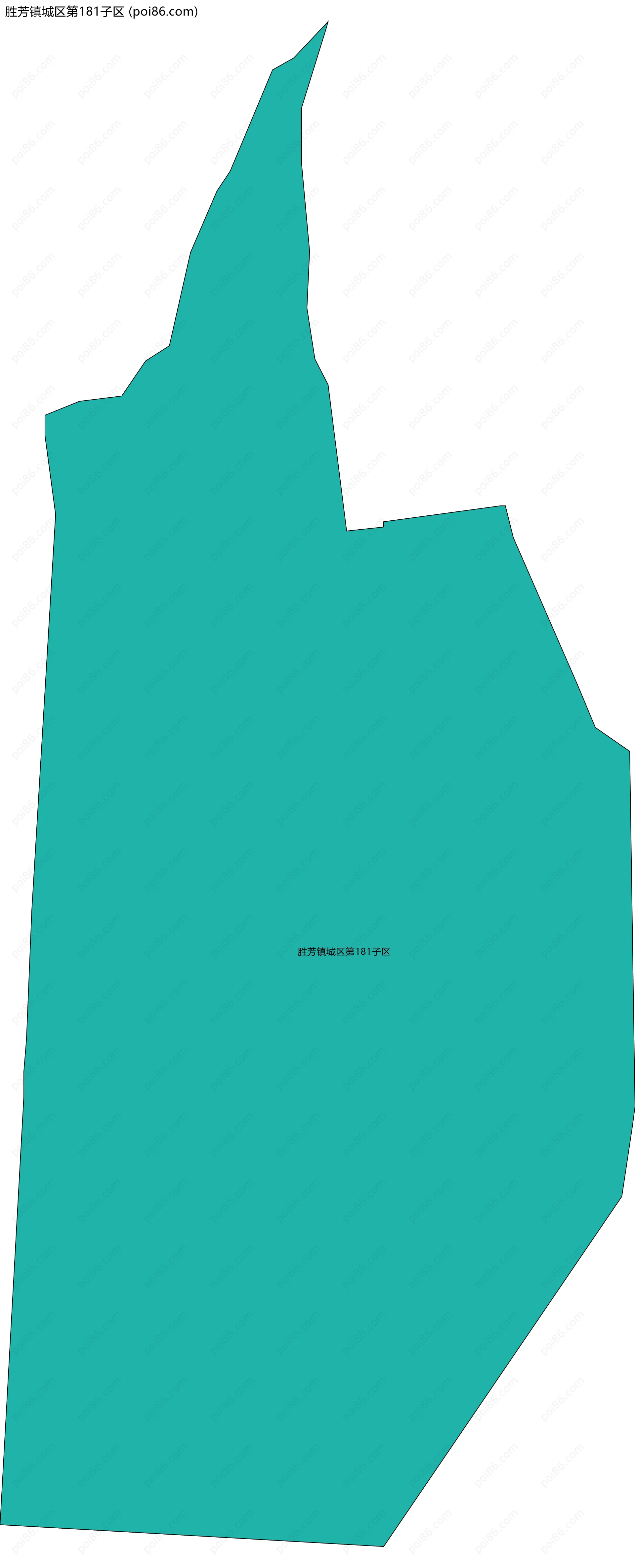 胜芳镇城区第181子区边界地图