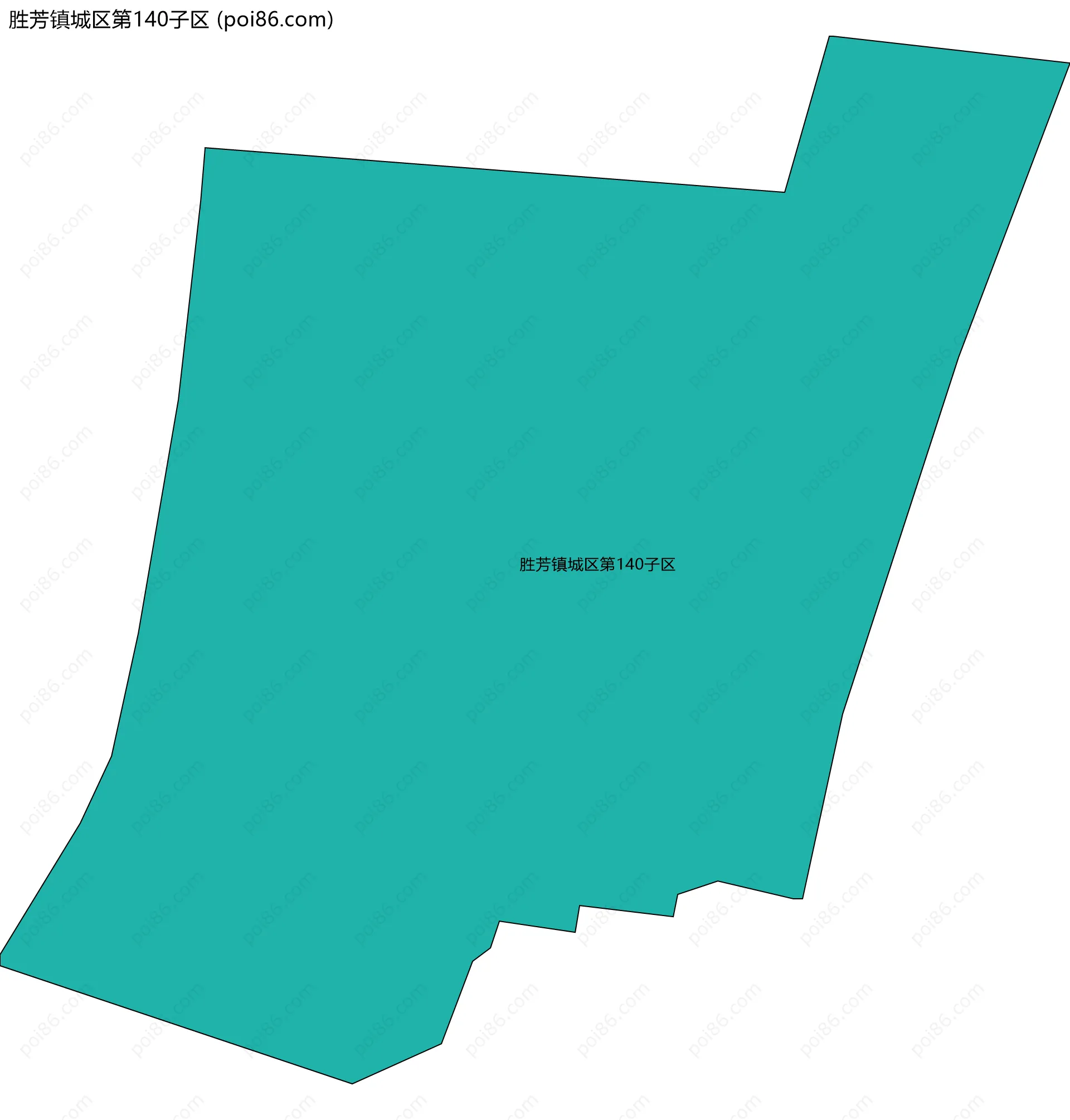 胜芳镇城区第140子区边界地图