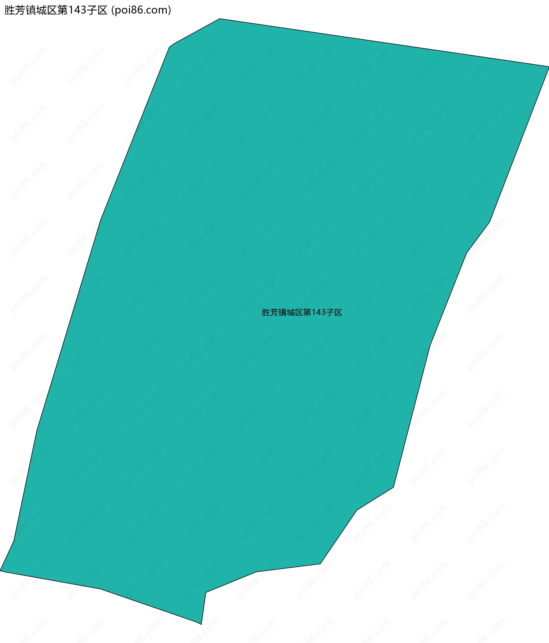 胜芳镇城区第143子区边界地图