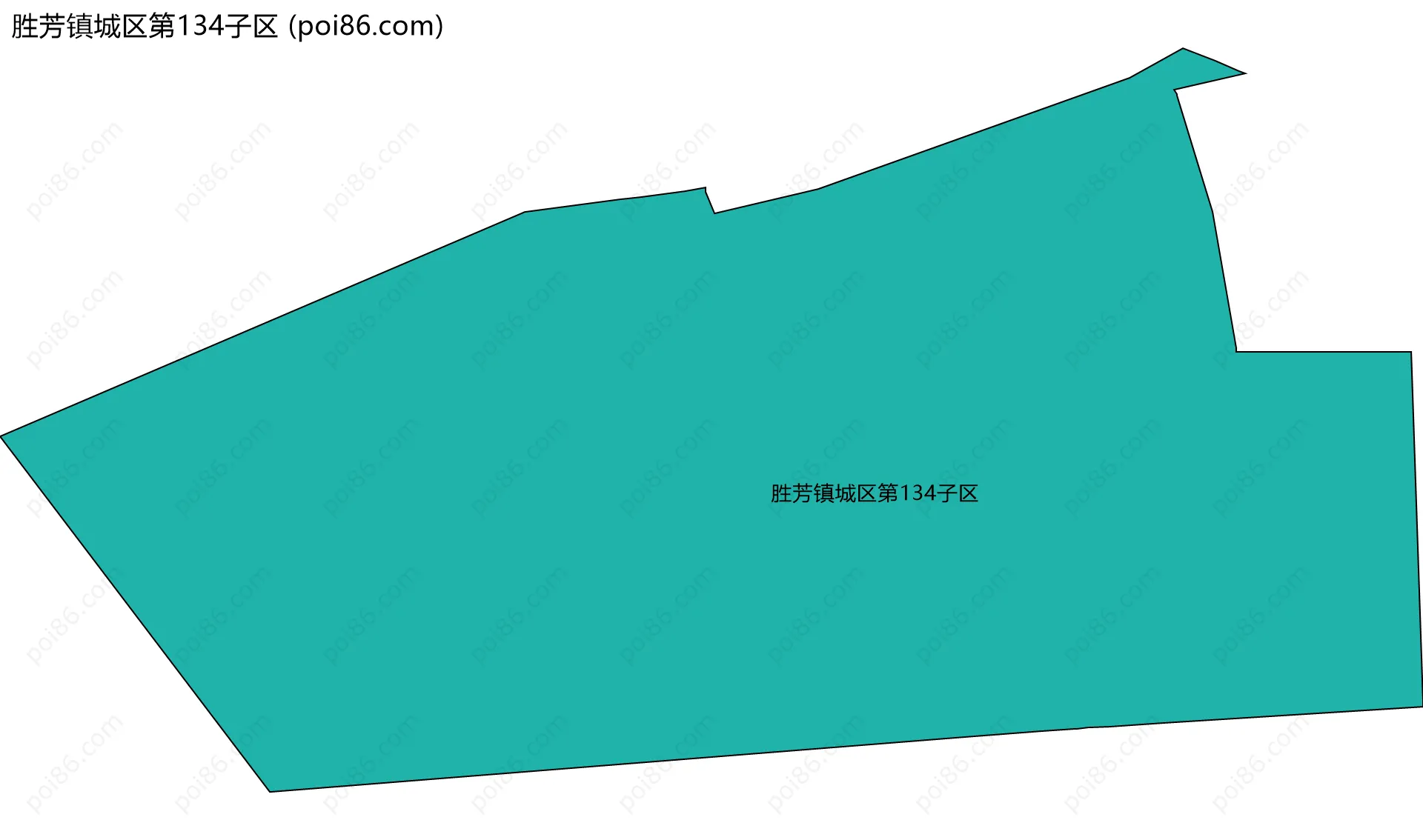 胜芳镇城区第134子区边界地图